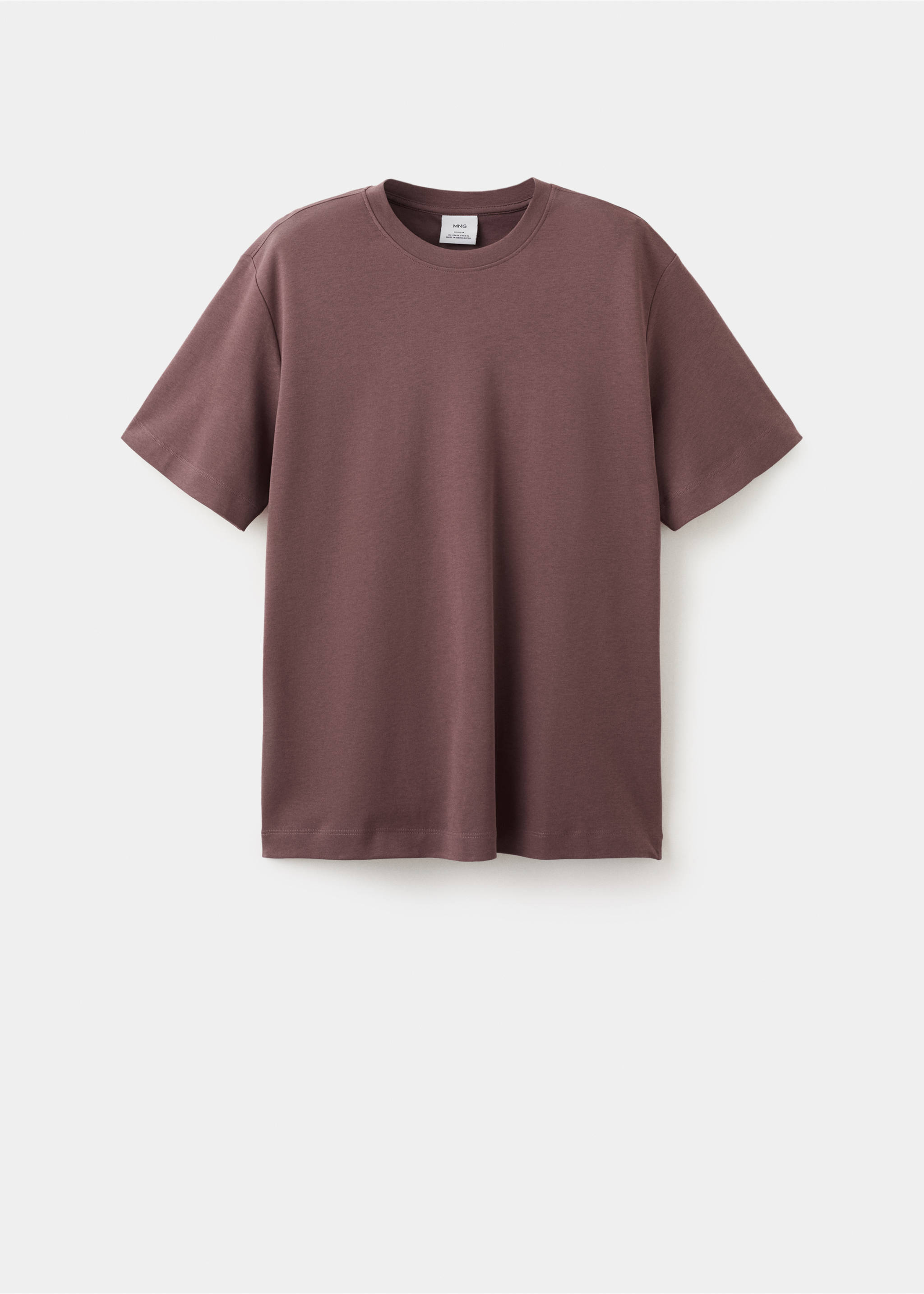 Medium weight regular fit T-shirt - Article without model, Plum. Ref: 27041262-00.