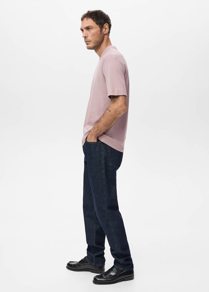 Medium weight regular fit T-shirt — Pale Pink