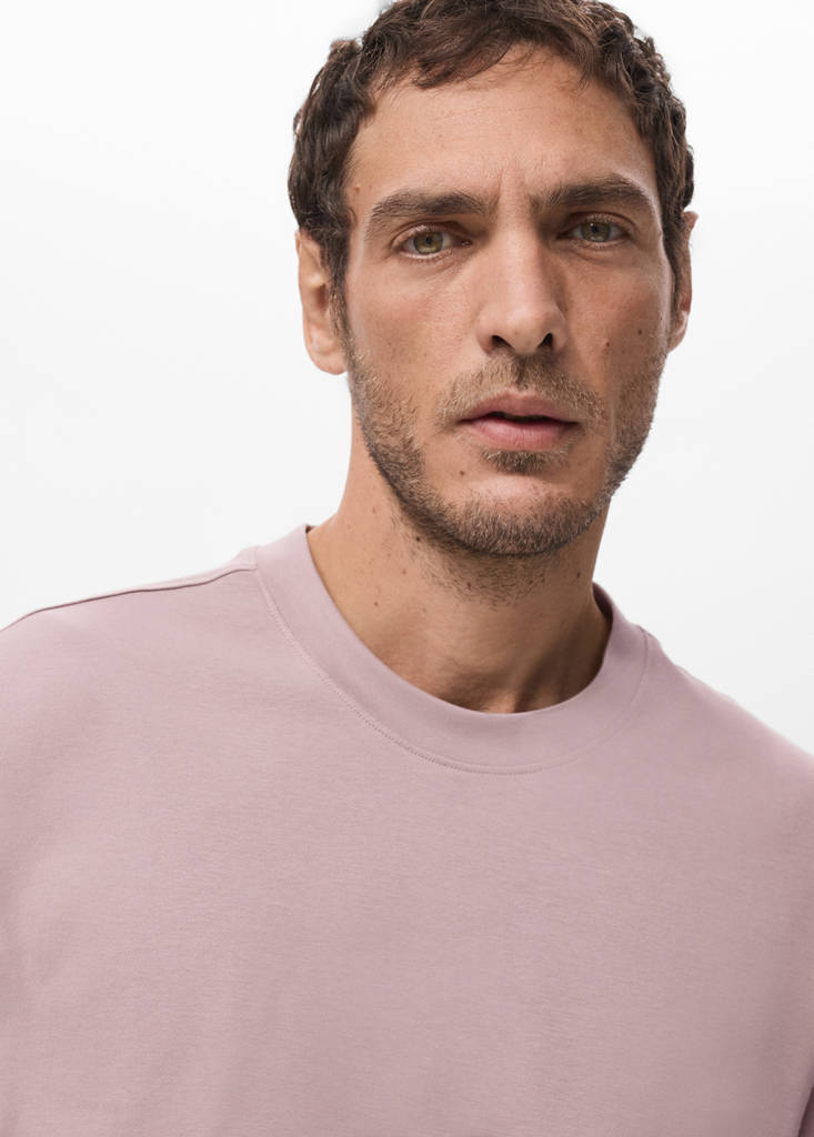 Medium weight regular fit T-shirt — Pale Pink