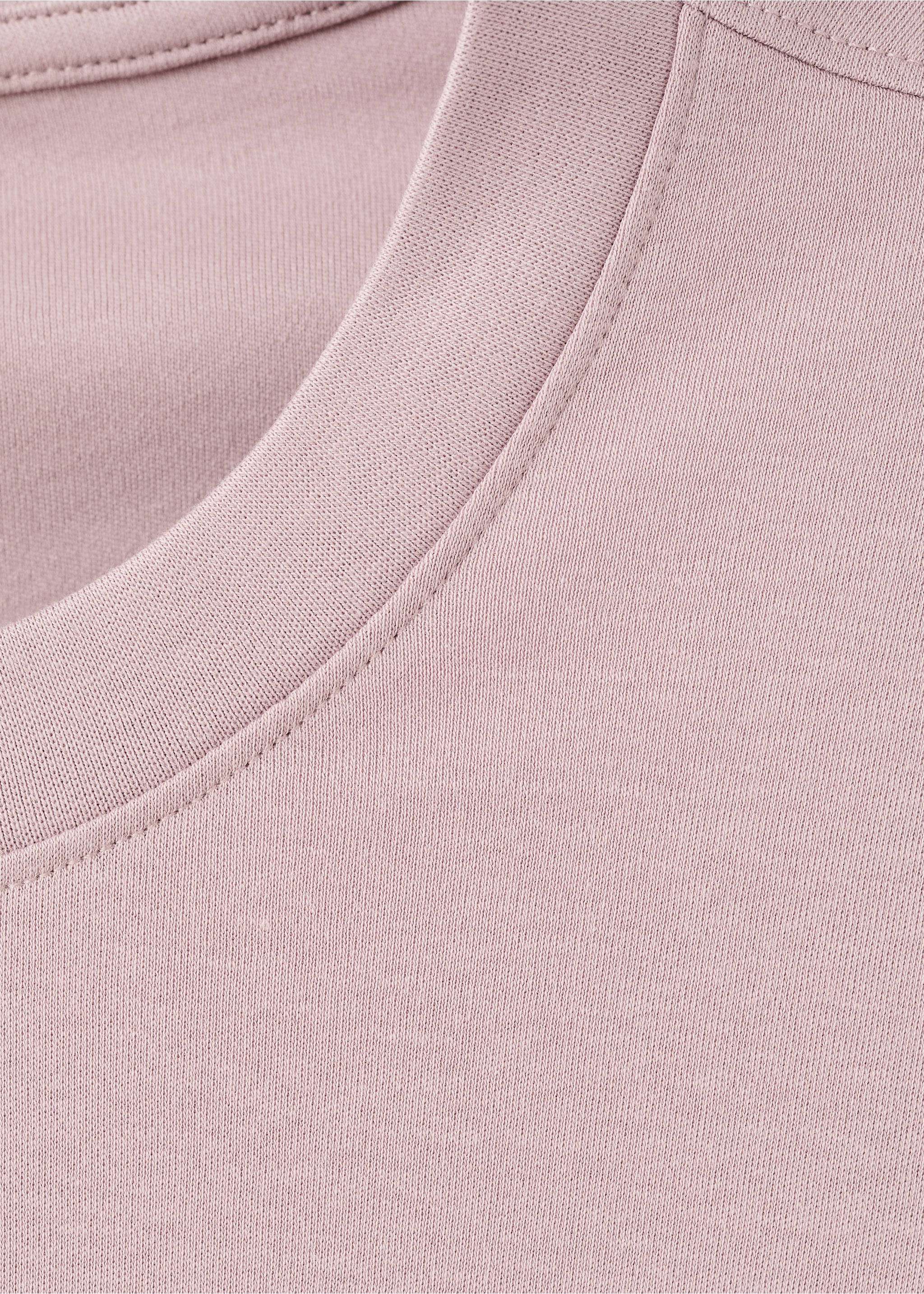 Medium weight regular fit T-shirt - Details of the article 8, Pale Pink. Ref: 27041262-00.