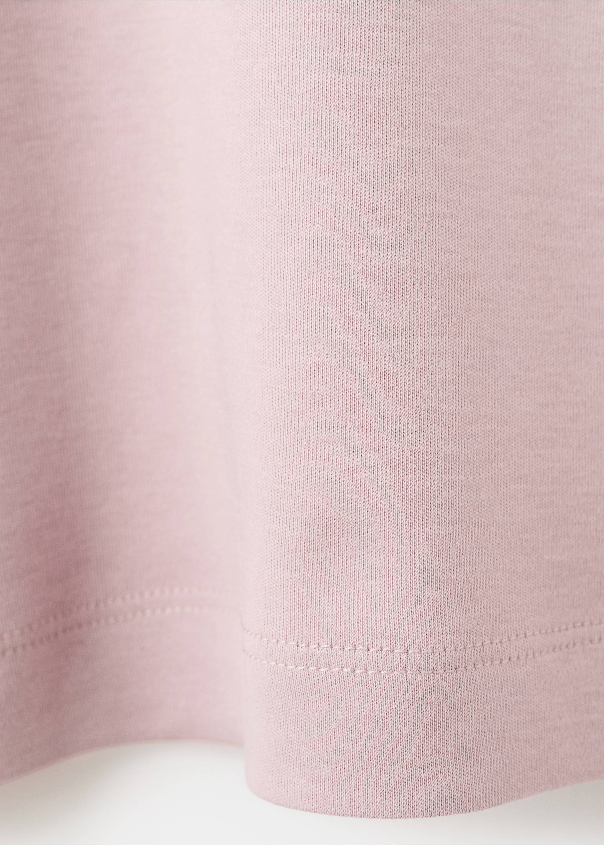 Medium weight regular fit T-shirt - Details of the article 0, Pale Pink. Ref: 27041262-00.