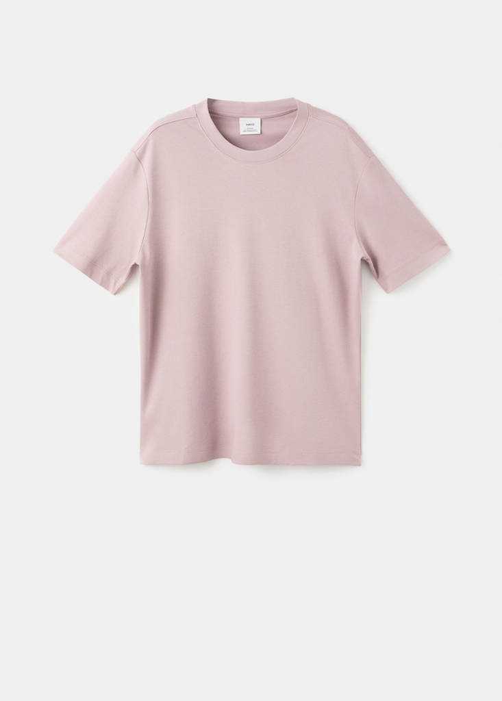 Medium weight regular fit T-shirt — Pale Pink