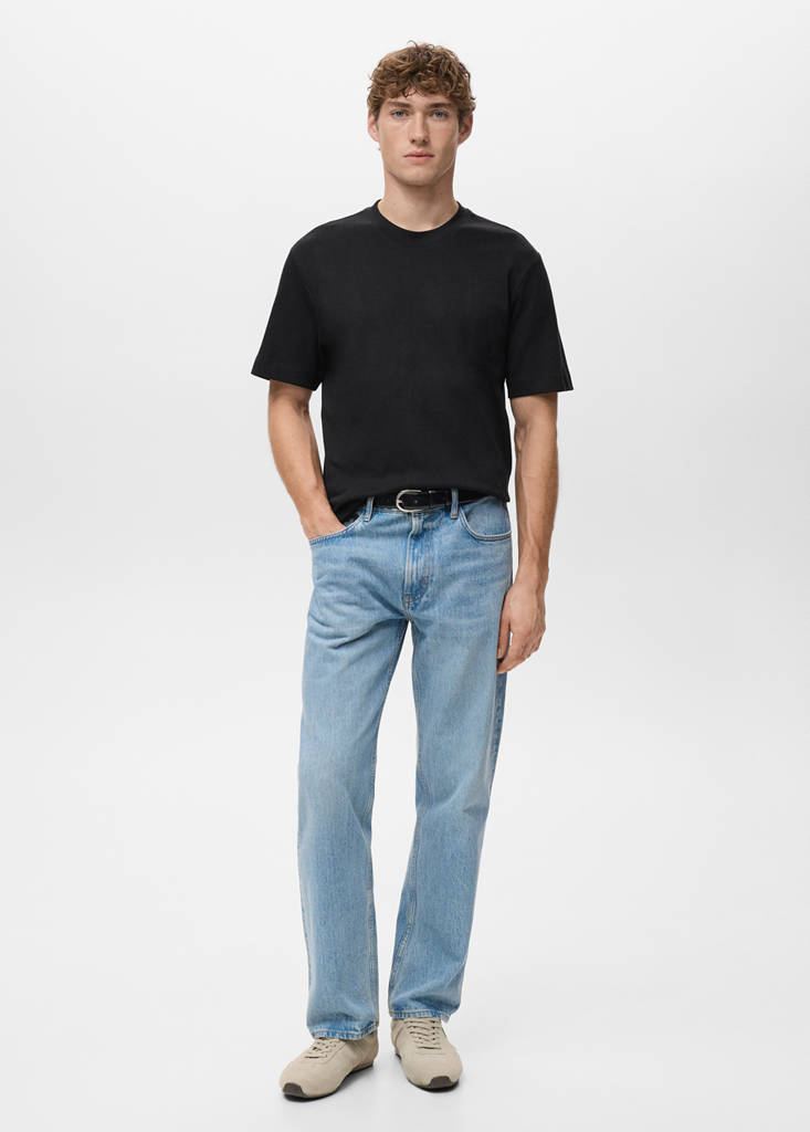 Medium weight regular fit T-shirt — Black