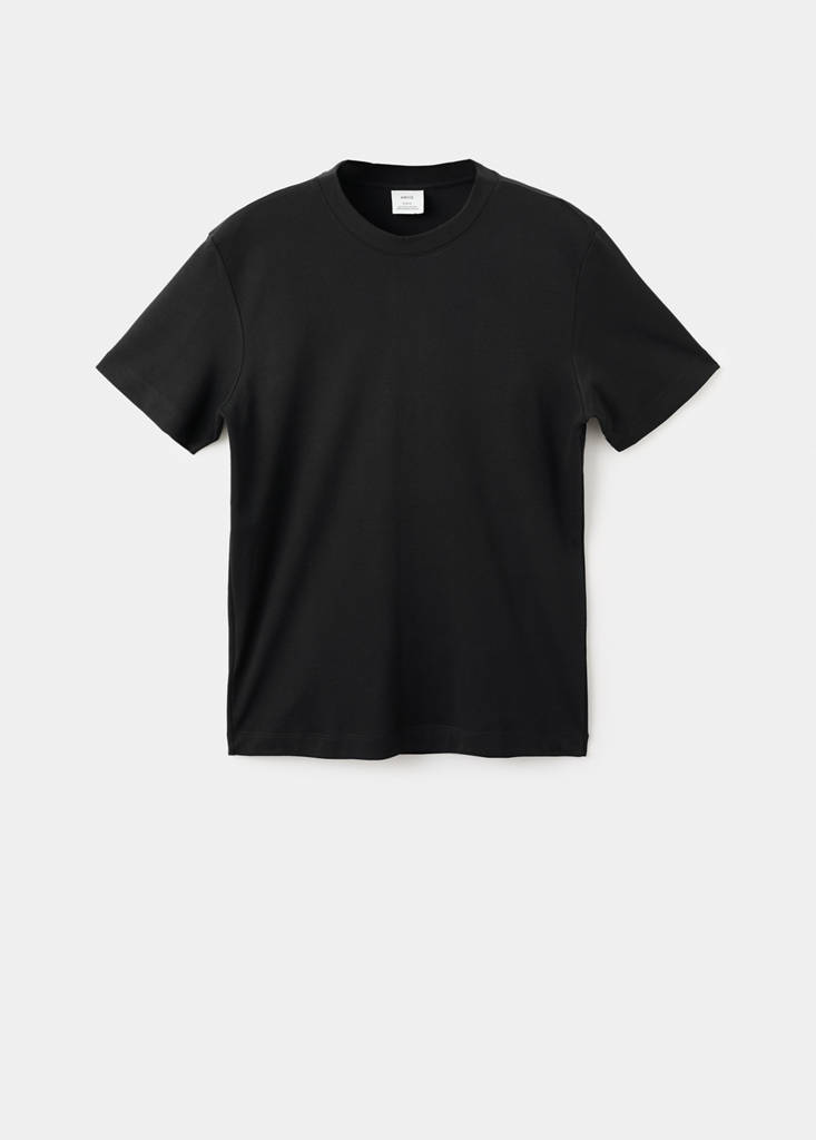 Medium weight regular fit T-shirt — Black
