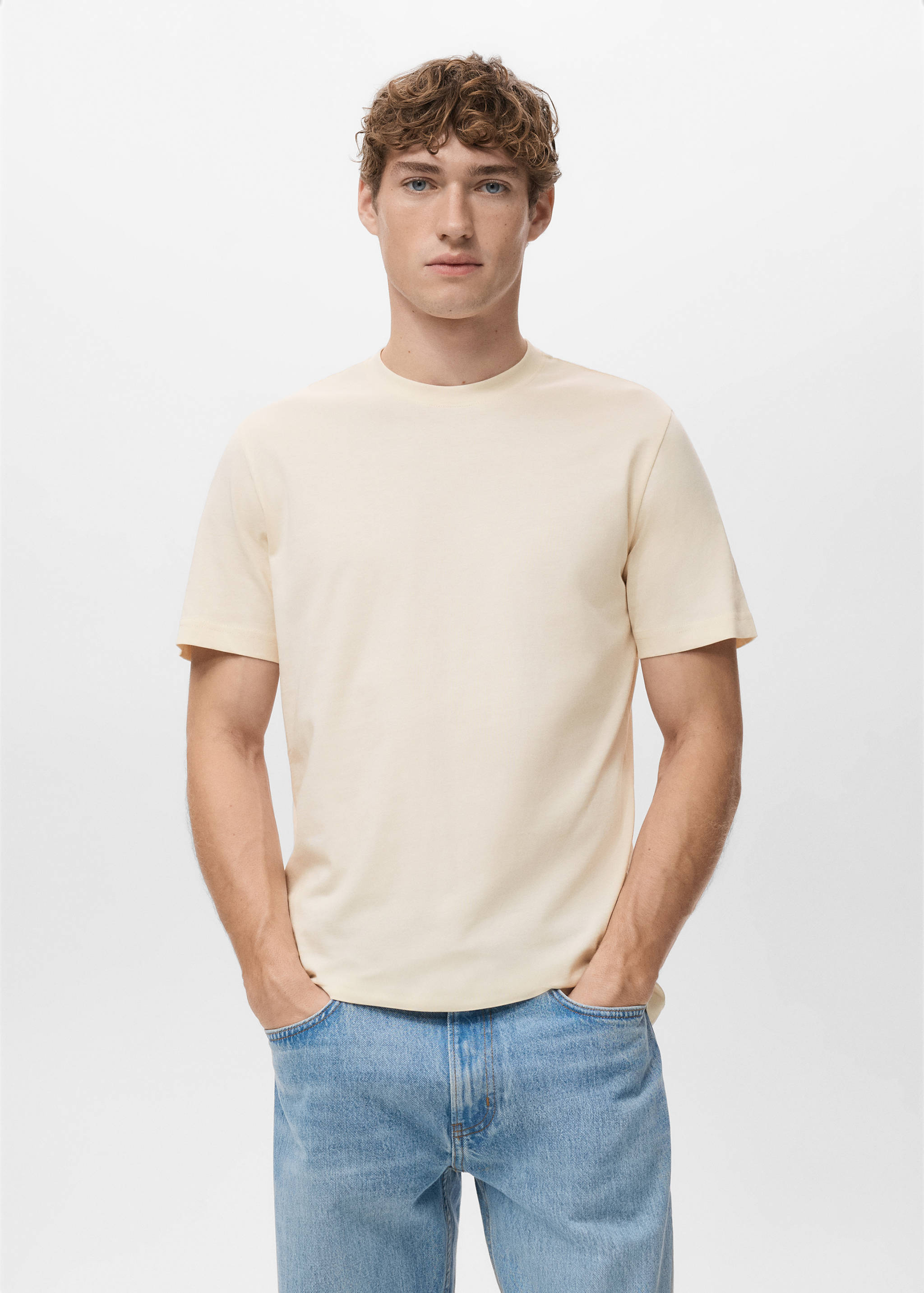 100% cotton slim-fit t-shirt - Medium plane