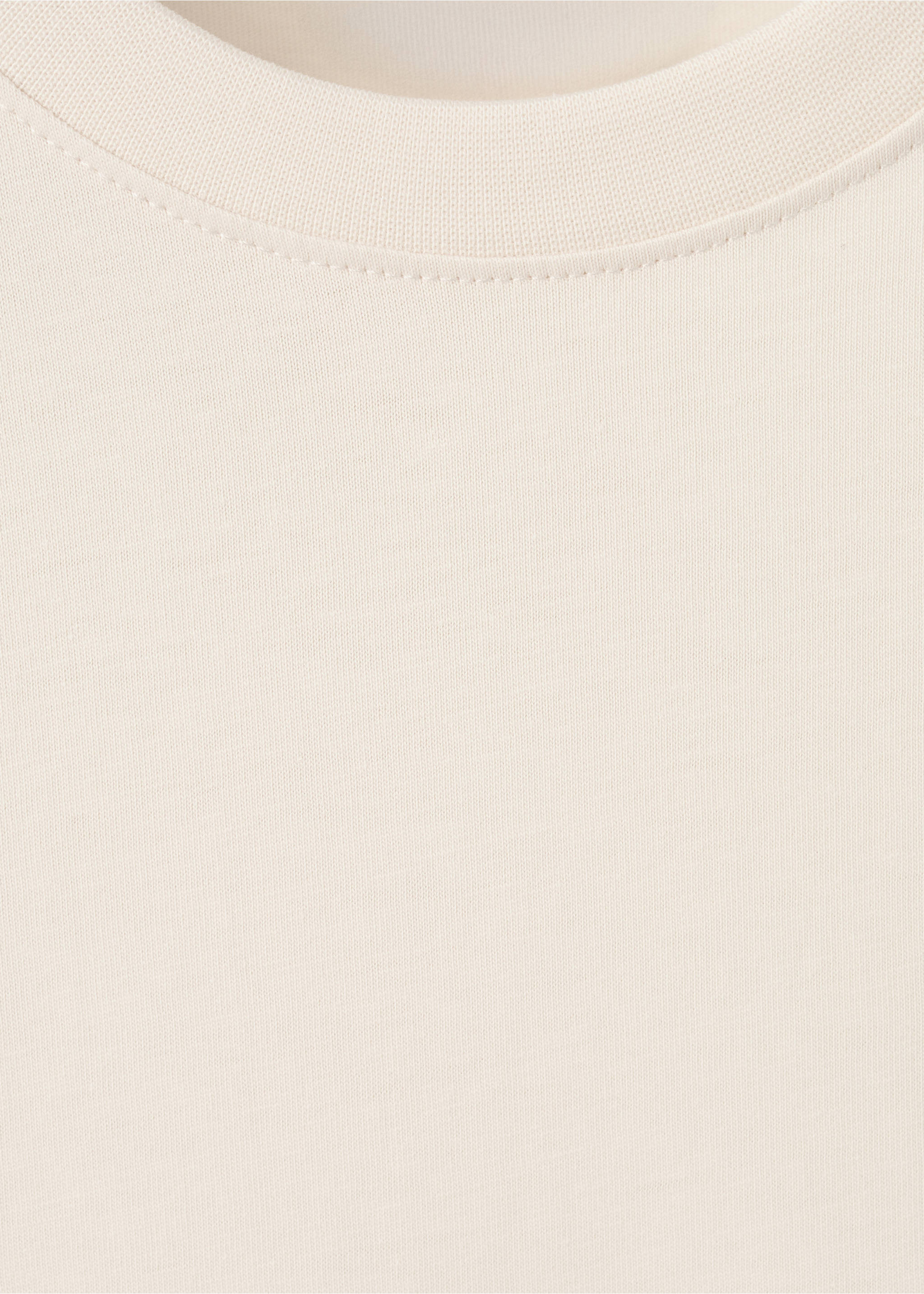 100% cotton slim-fit t-shirt - Details of the article 8, Vanilla. Ref: 27041263-00.