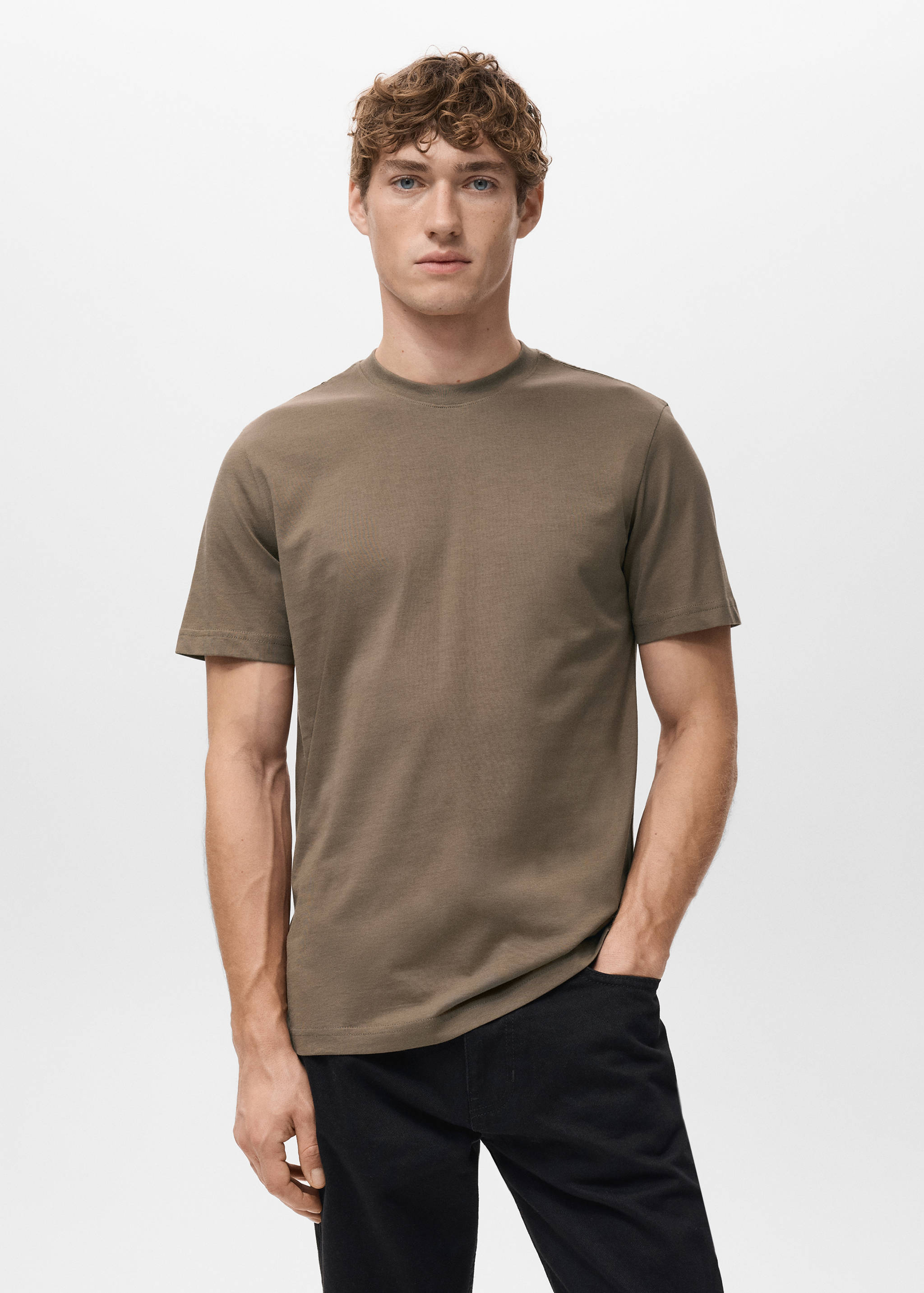 100% cotton slim-fit t-shirt - Medium plane
