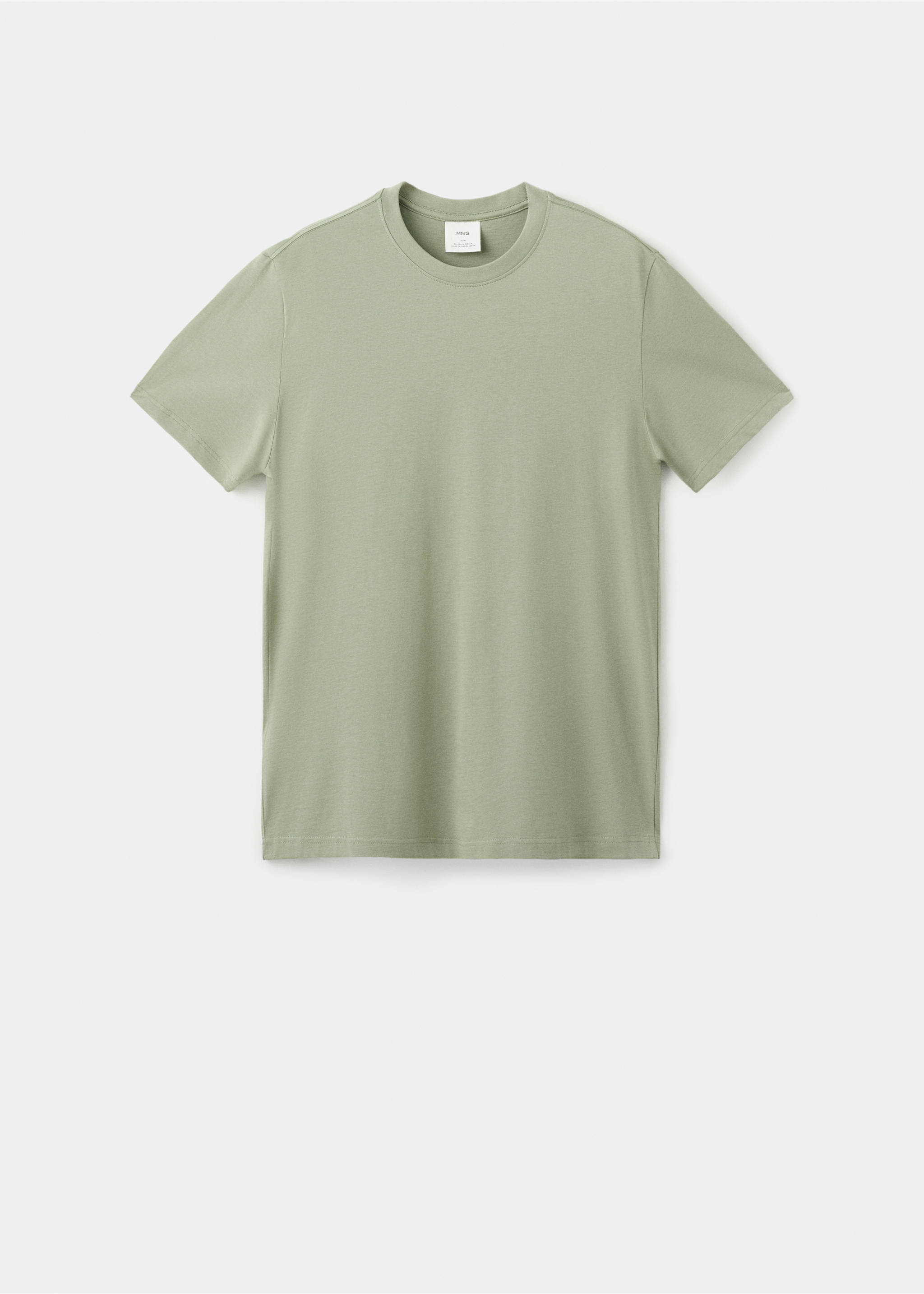 100% cotton slim-fit t-shirt - Article without model, Mint Green. Ref: 27041263-00.