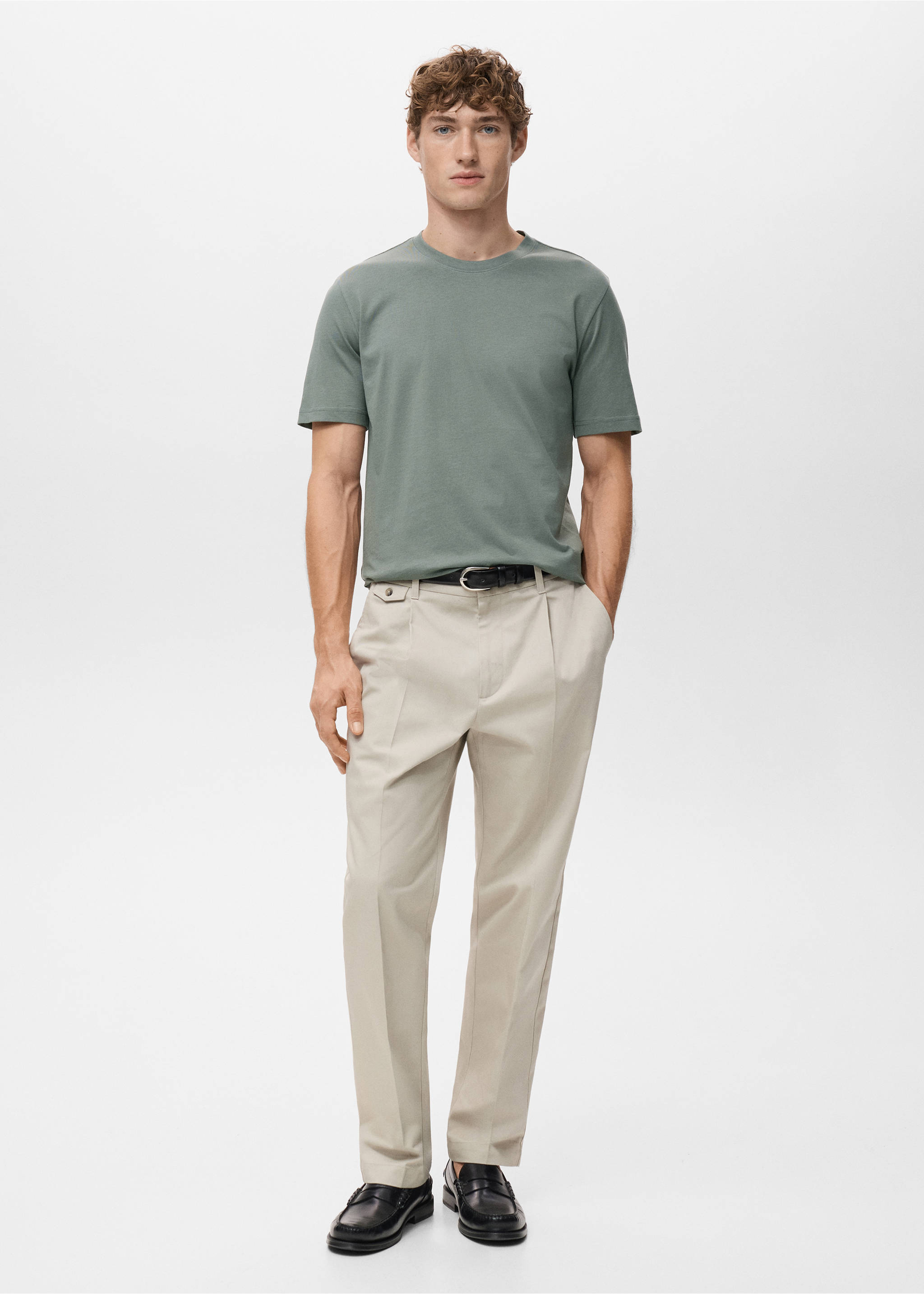 100% cotton slim-fit t-shirt - General plane, Forest Green. Ref: 27041263-00.