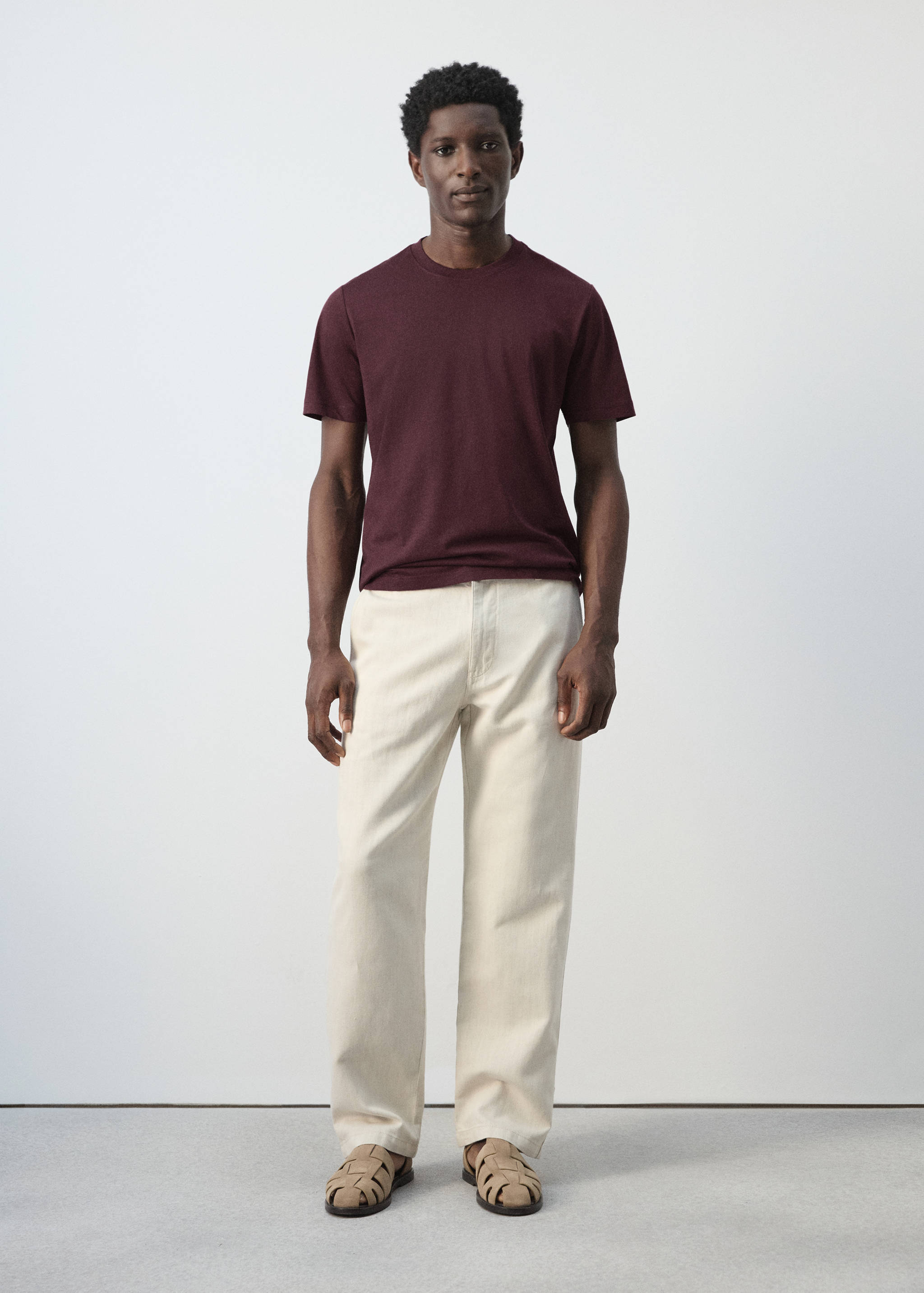 100% cotton slim-fit t-shirt - General plane