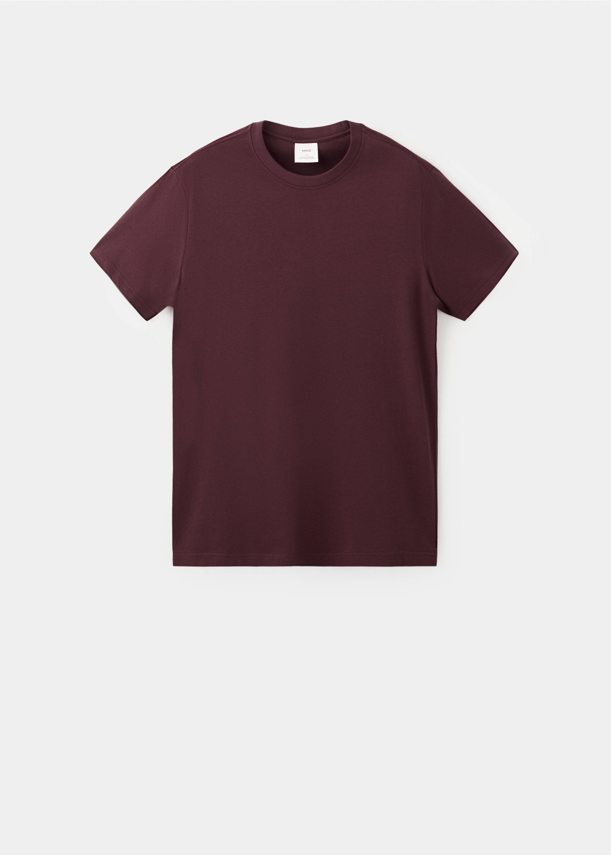 100% cotton slim-fit t-shirt - Article without model, Plum. Ref: 27041263-00.