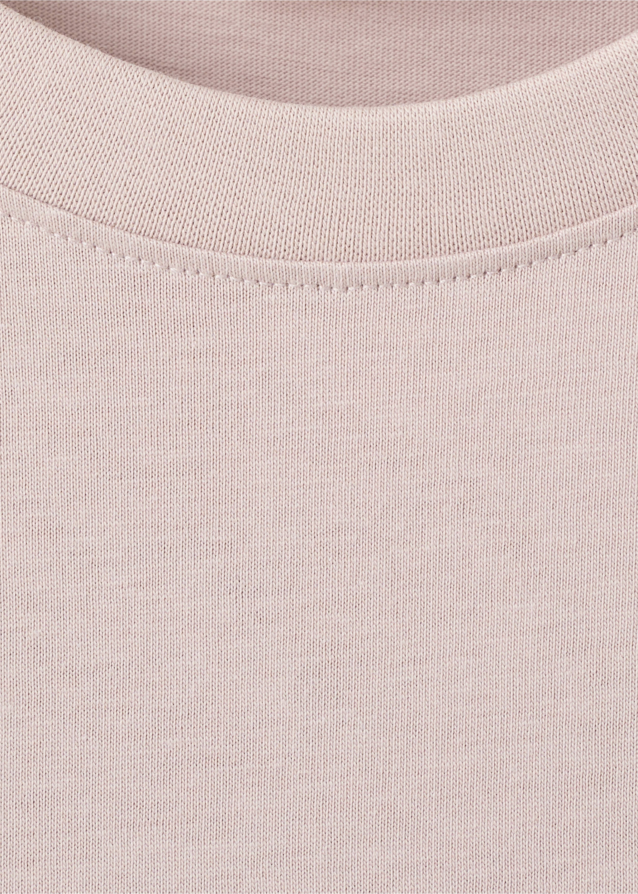 T-shirt slim-fit 100 % coton - Détail de l'article 8, Rose pastel. Ref: 27041263-00.