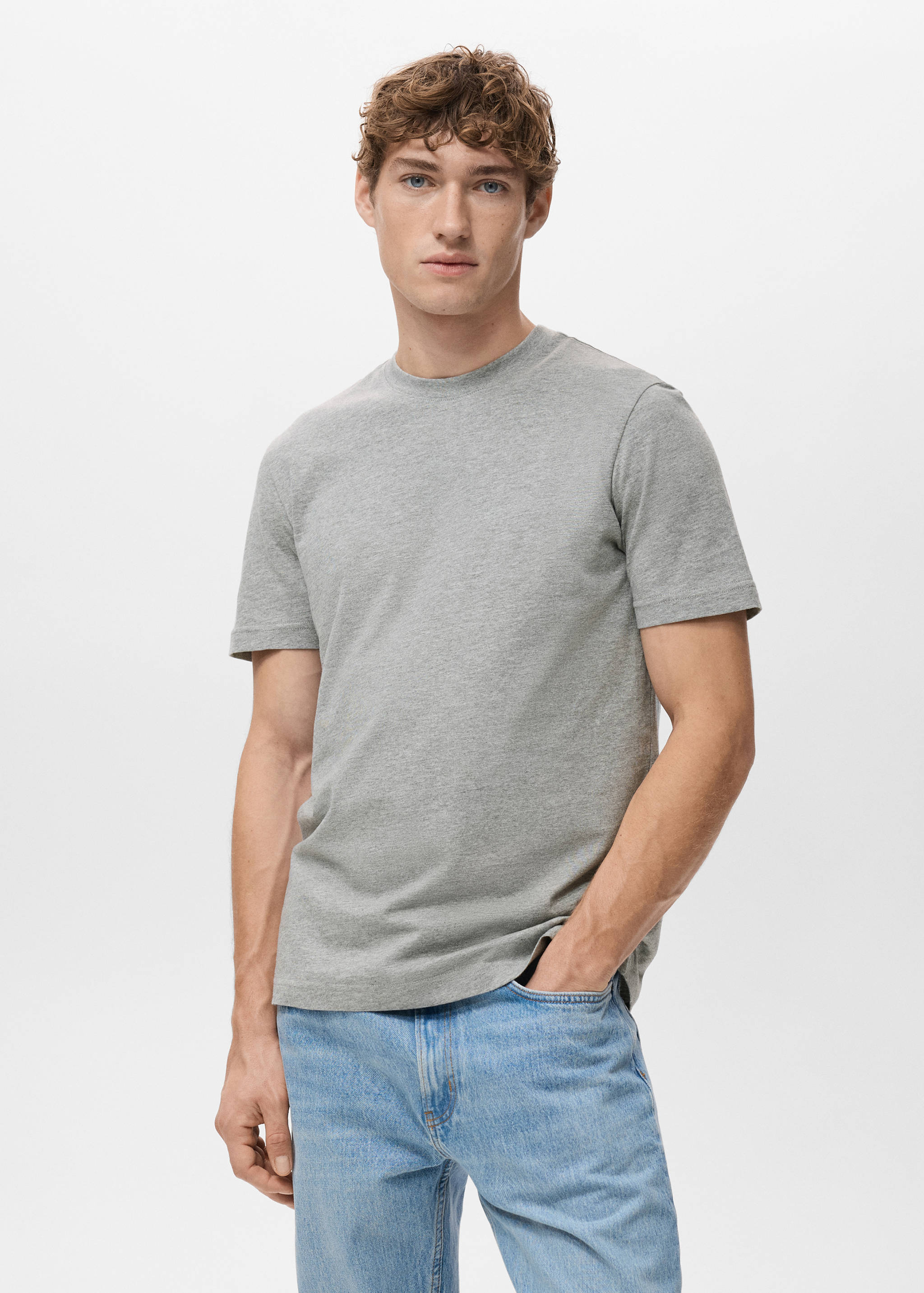 100% cotton slim-fit t-shirt - Medium plane