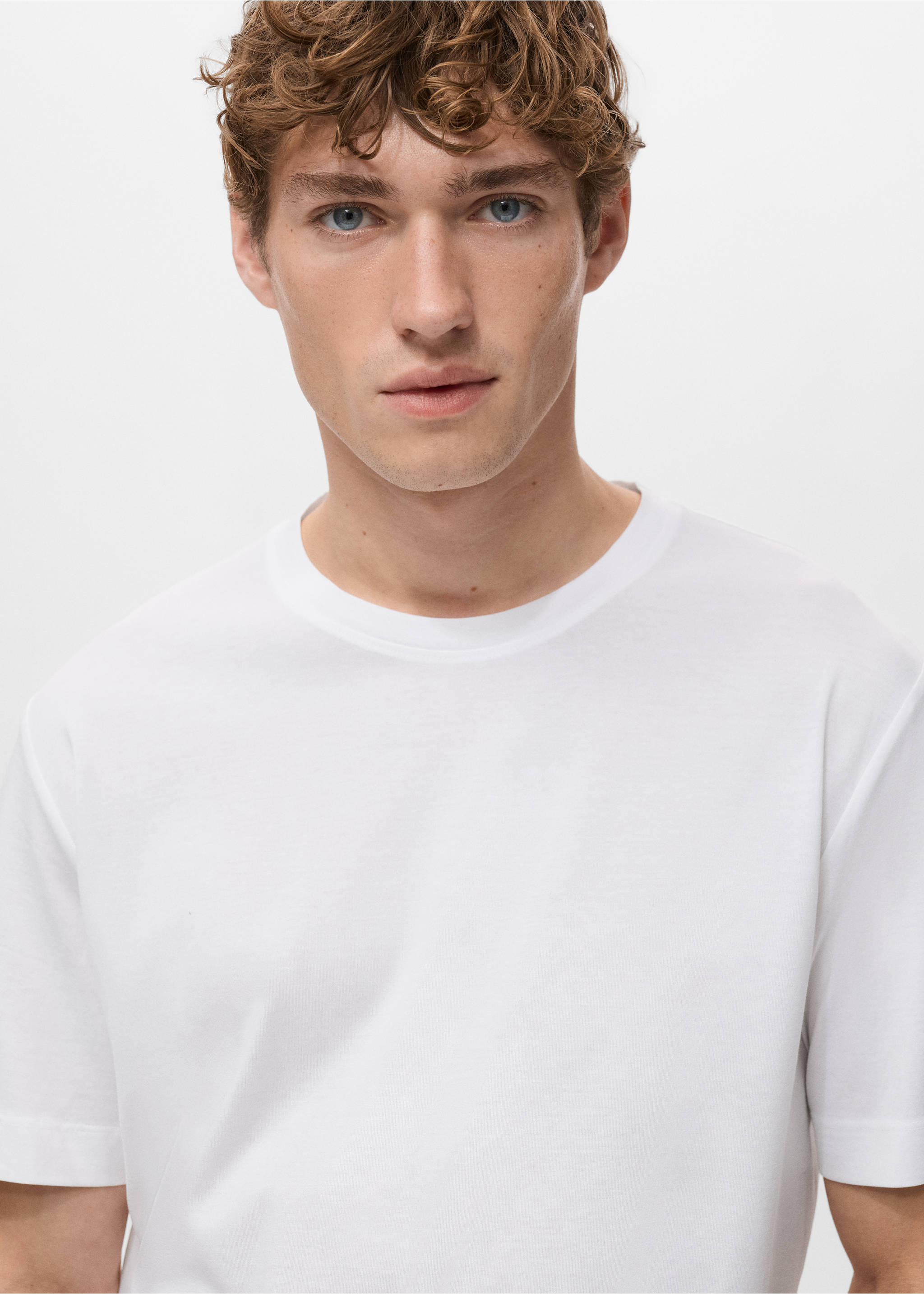 Футболка 100% хлопок regular fit - Деталь изделия 1, Белый. Ref: 27041264-00.