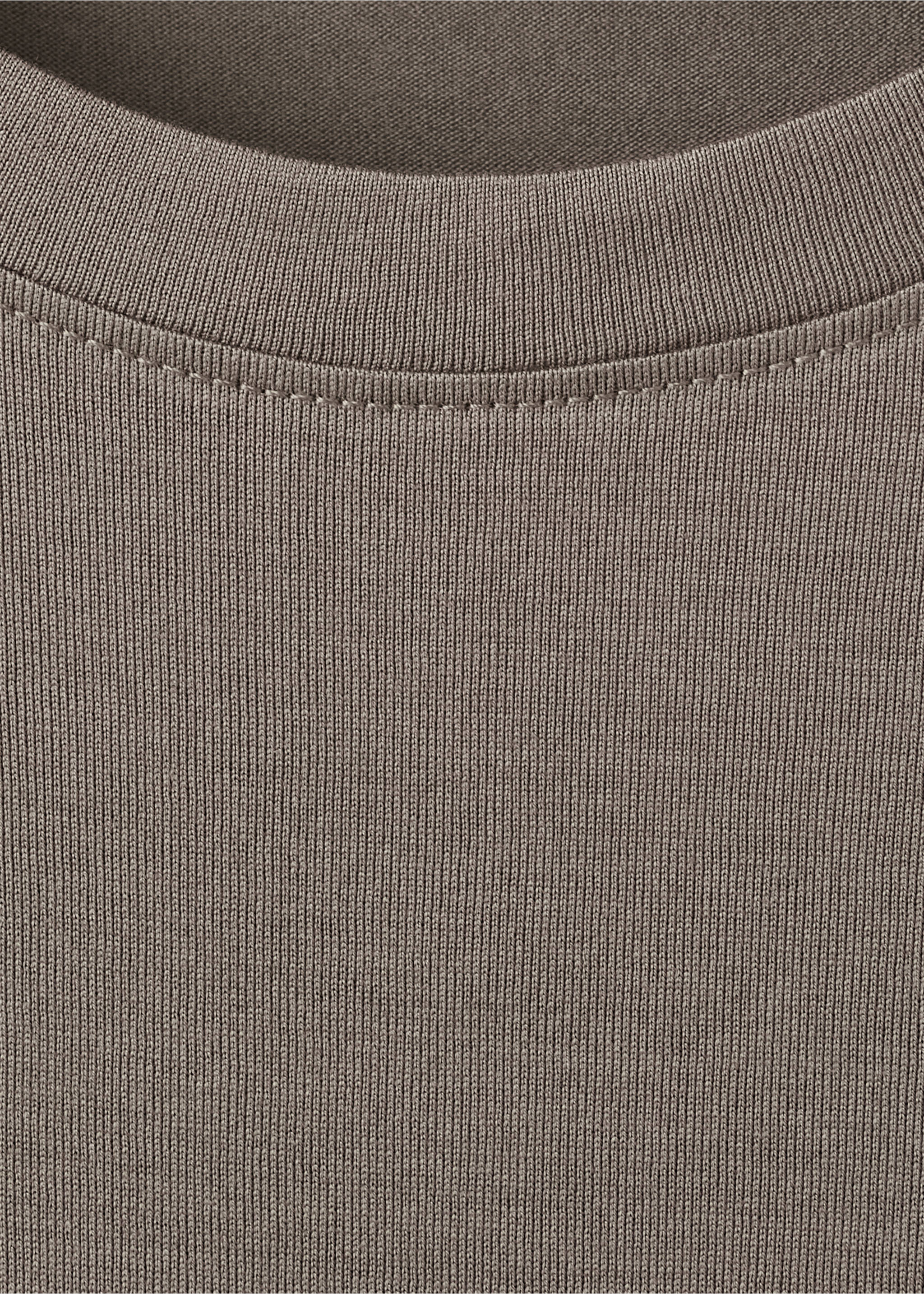 100% katoenen regular-fit T-shirt - Detail van het artikel 8, Middenbruin. Ref: 27041264-00.