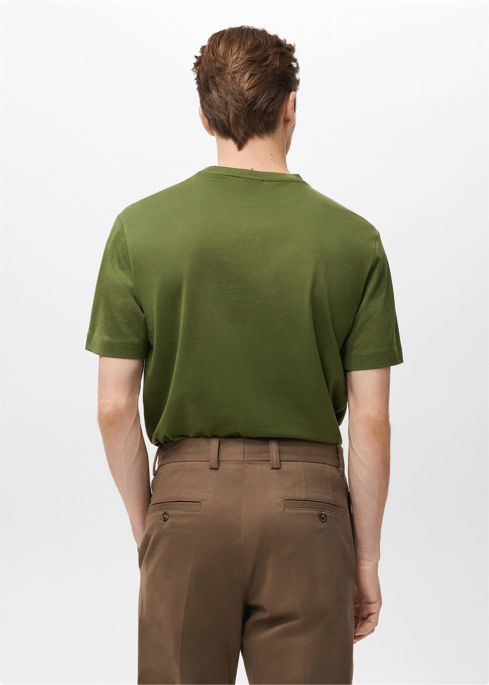 Tricou regular fit din bumbac 100 % - Spatele articolului, Verde. Ref: 27041264-00.