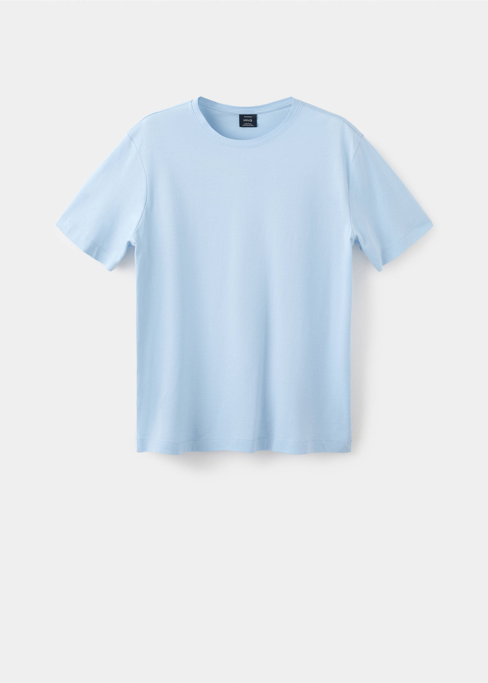100% cotton T-shirt regular fit - Article without model, Sky Blue. Ref: 27041264-00.