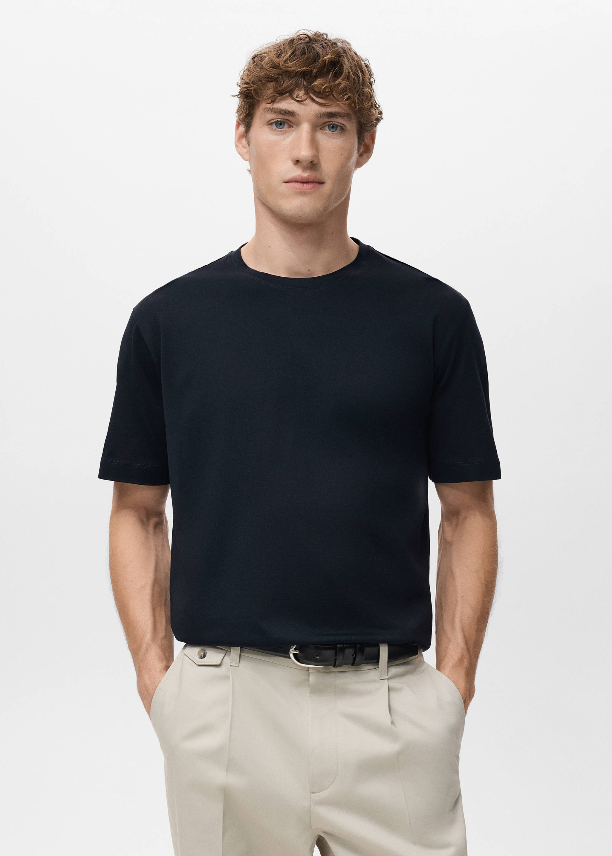 Футболка 100% хлопок regular fit - Средний план