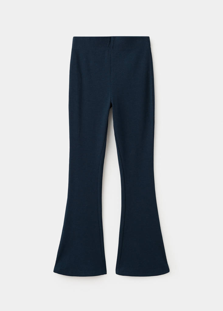 MANGO KIDS - Legging flare coton bleu marine - 7 - Fille