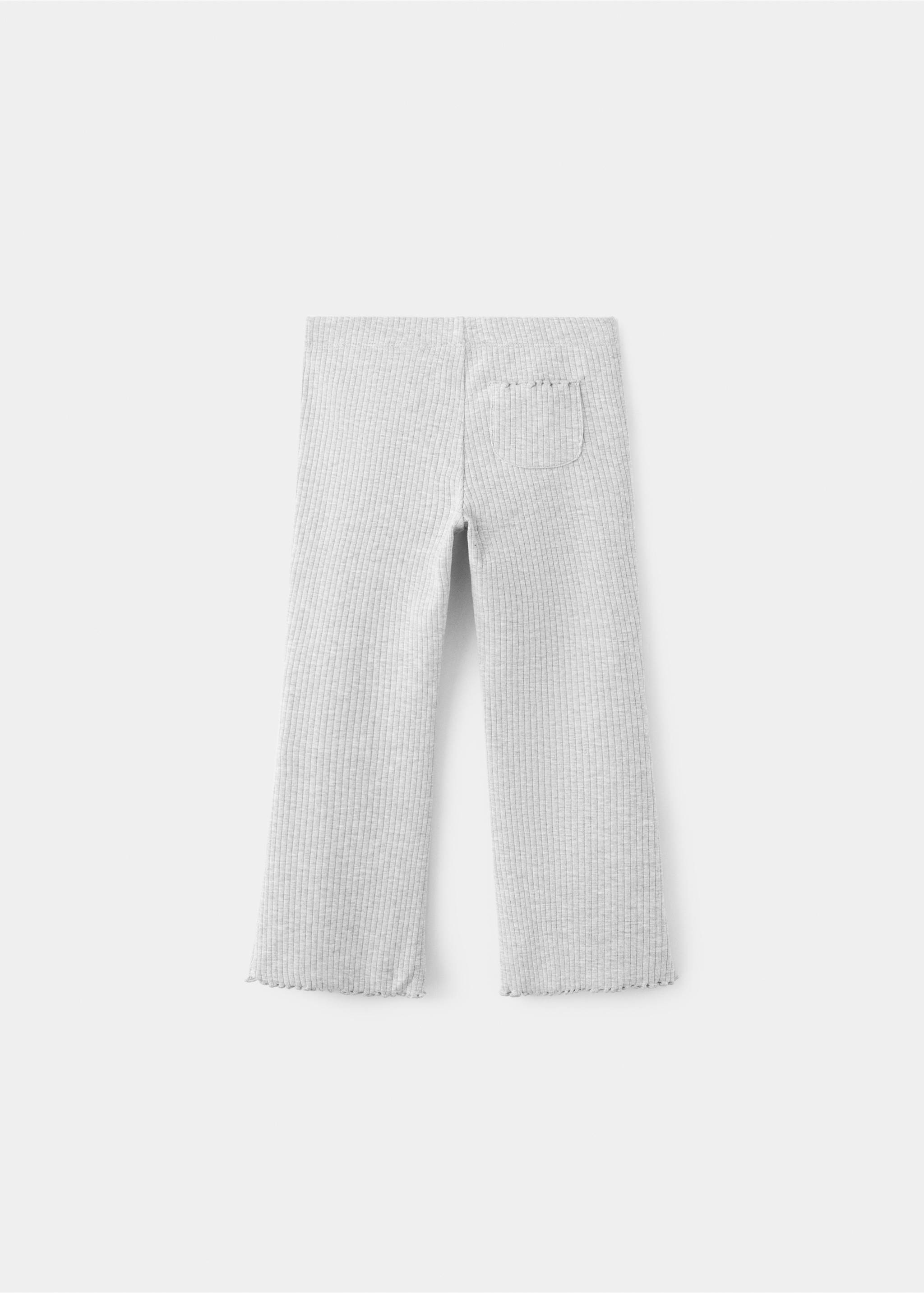 Ribbed flared leggings - Reverse of the article, Medium Heather Grey. Ref: 27041273-00.