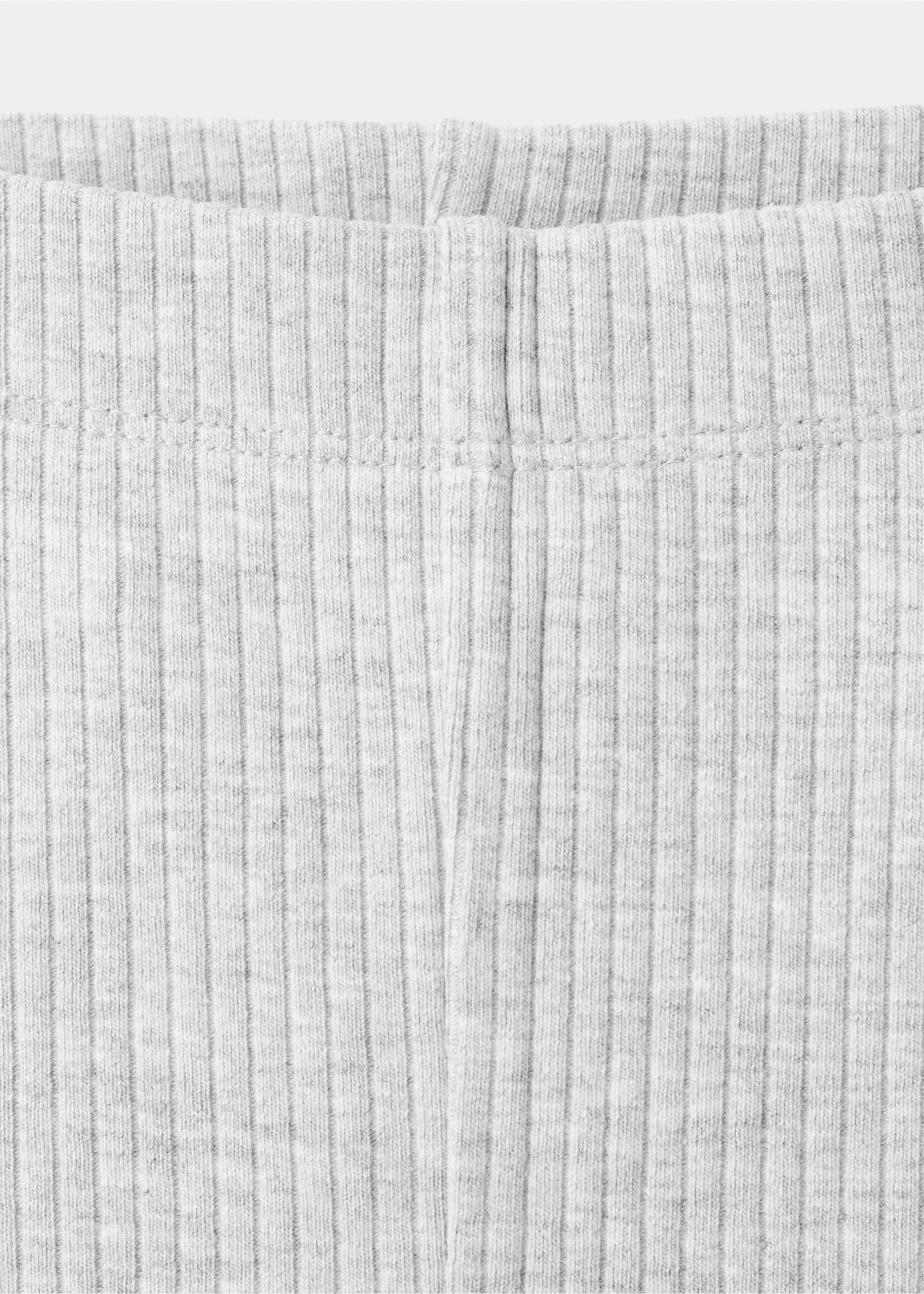 Ribbed flared leggings - Details of the article 8, Medium Heather Grey. Ref: 27041273-00.