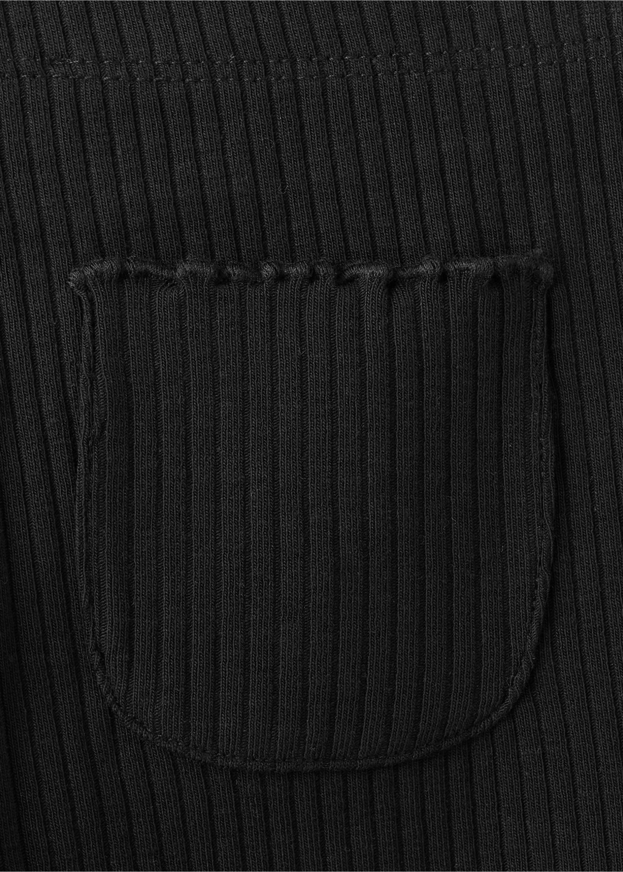 Ribbed flared leggings - Details of the article 0, Black. Ref: 27041273-00.