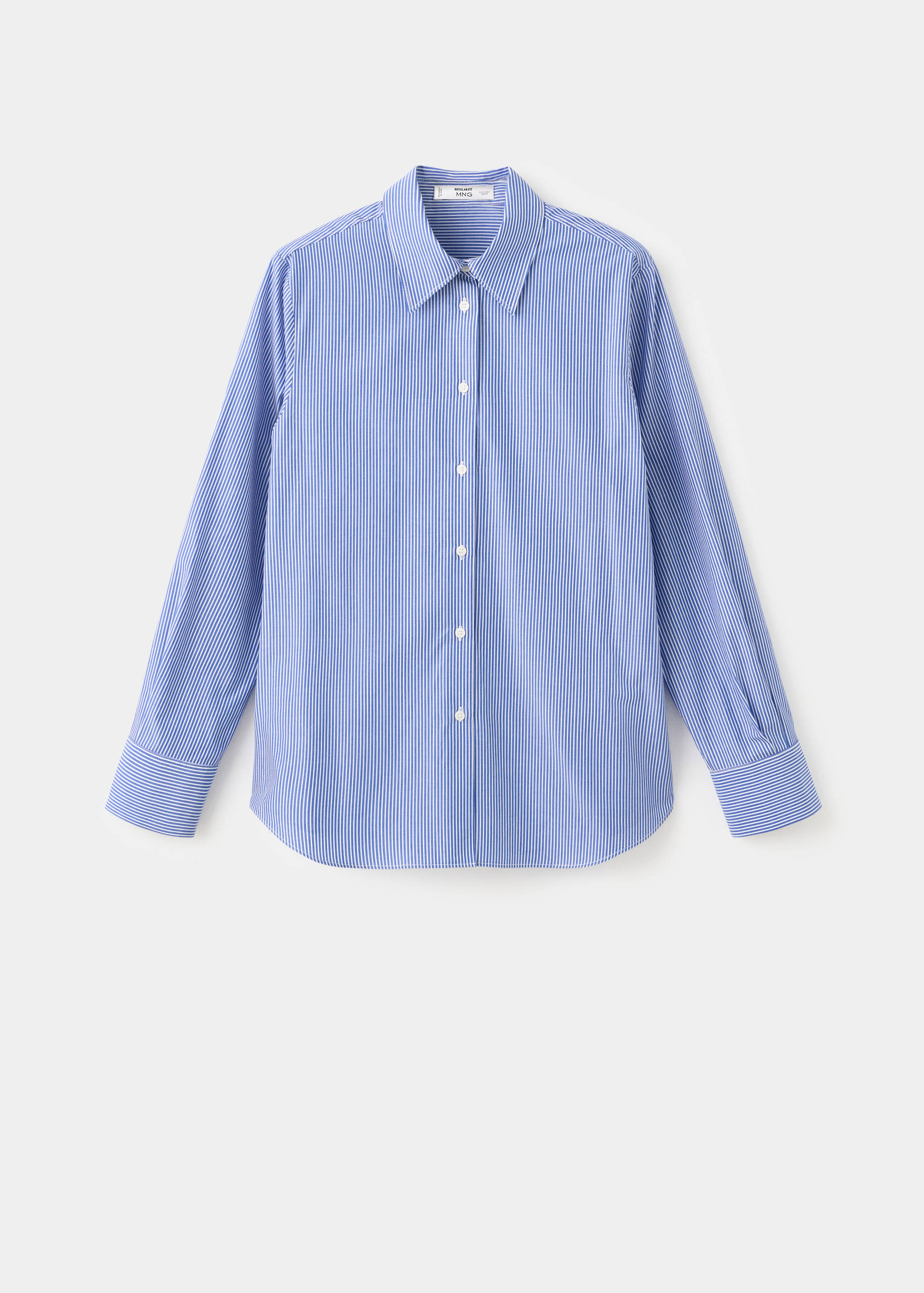 Cotton and lyocell blend straight shirt - Article without model