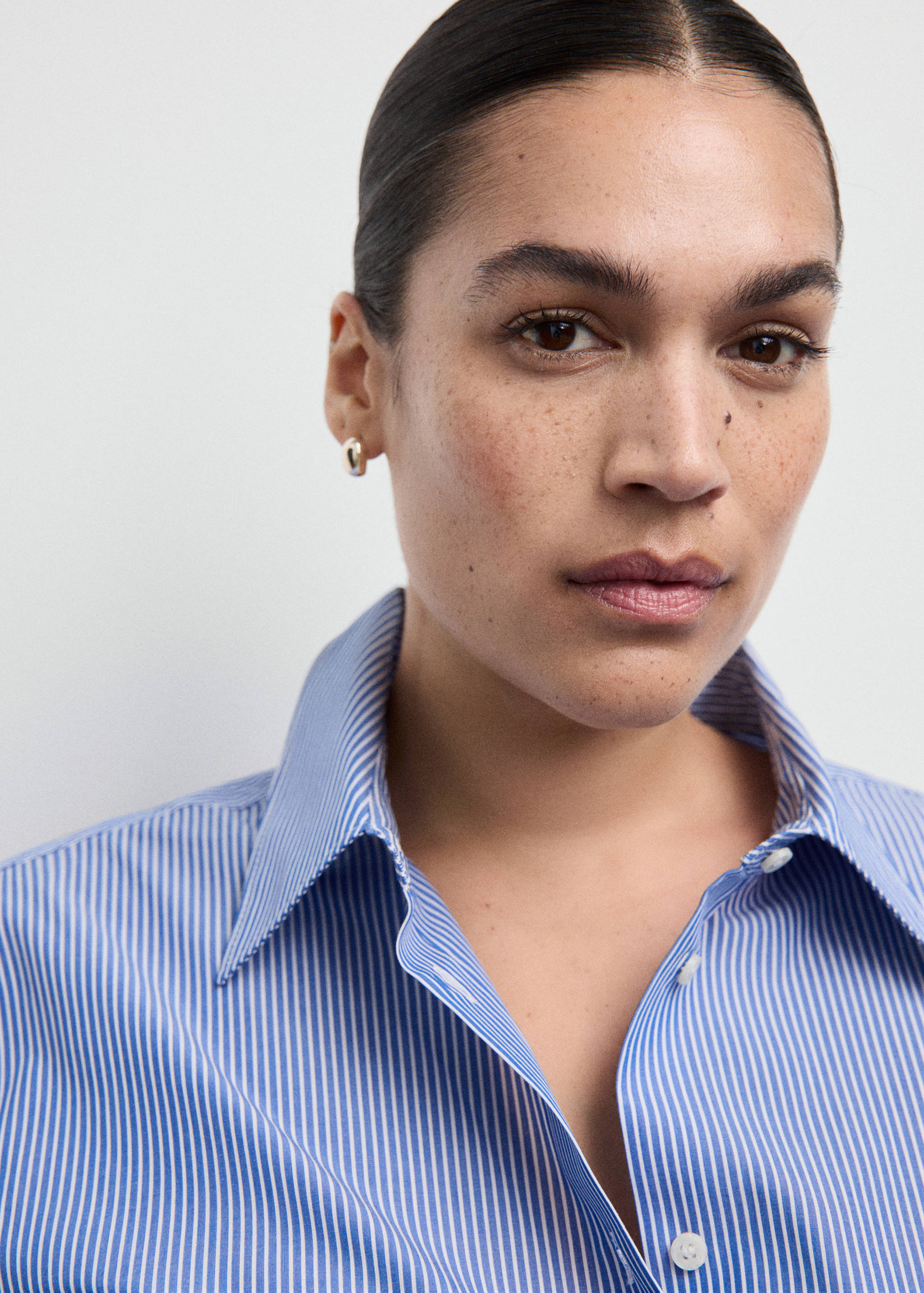 Cotton and lyocell blend straight shirt - Details of the article 4