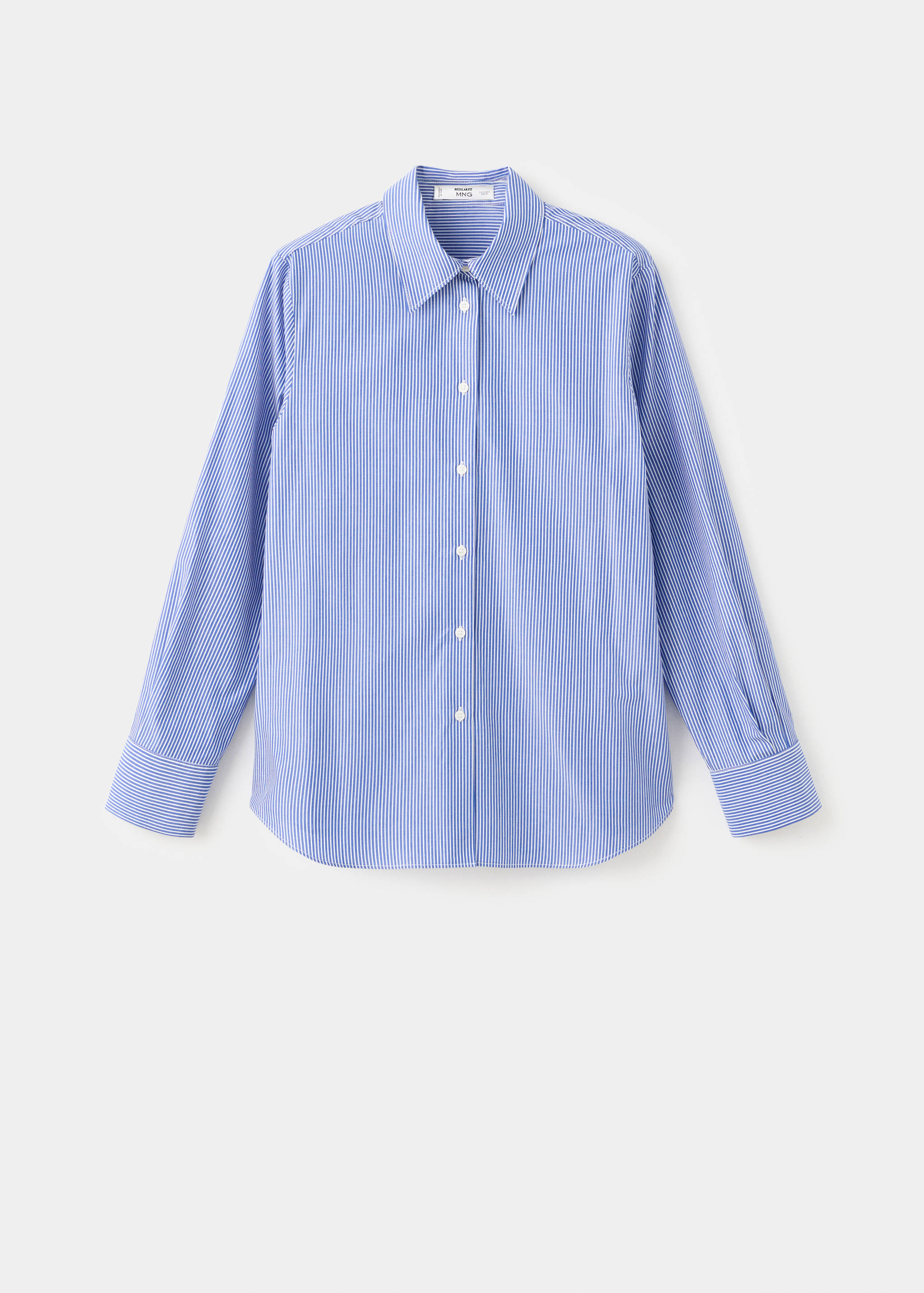 Cotton and lyocell blend straight shirt - Article without model