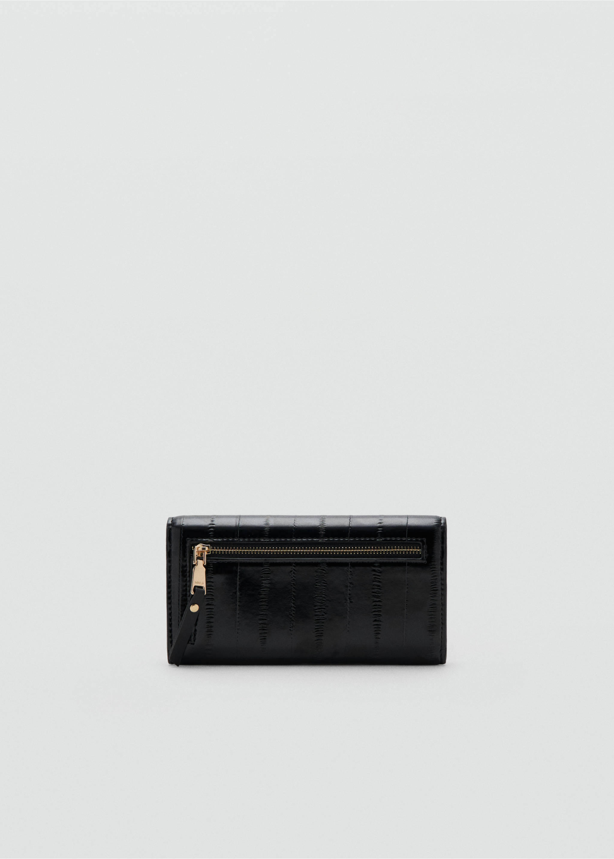 Large textured purse - Details of the article 1, Black. Ref: 27041276-00.