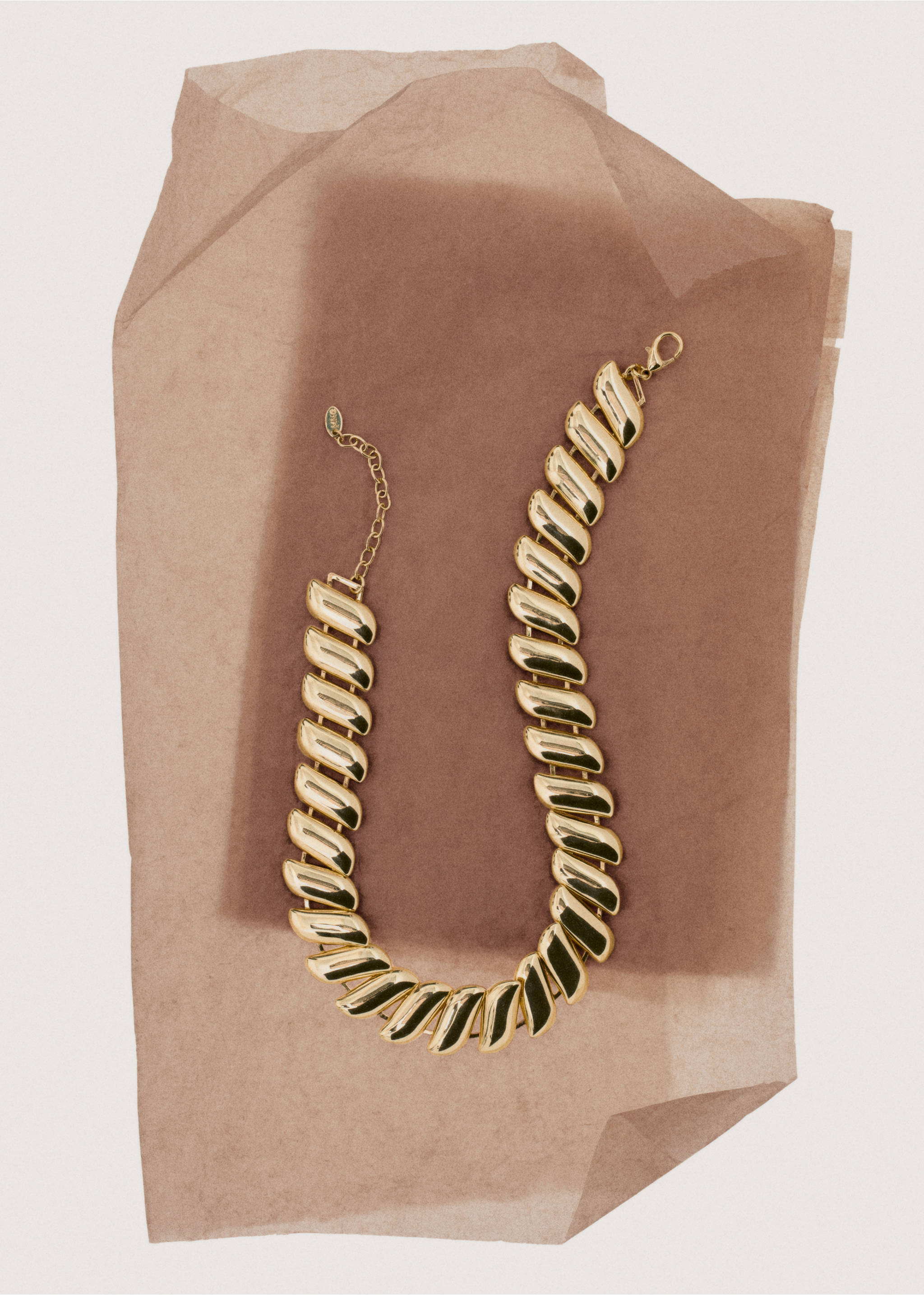 Maxi-link necklace - Details of the article 7, Gold. Ref: 27041278-00.