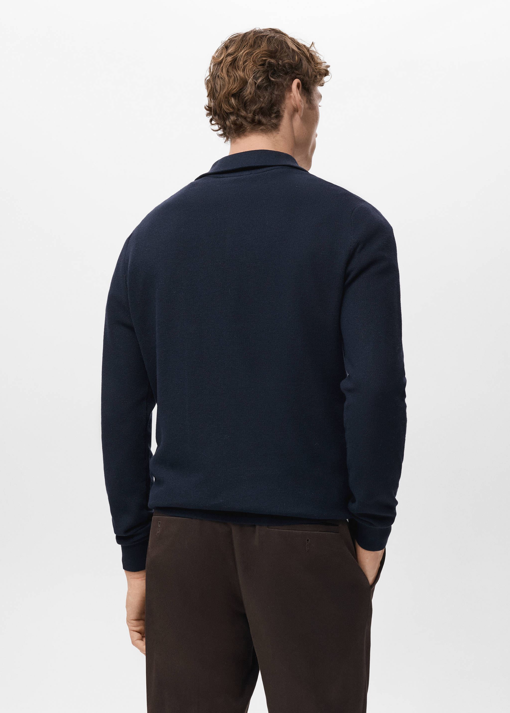 Jersey microestructura cuello cremallera - Reverso del artículo