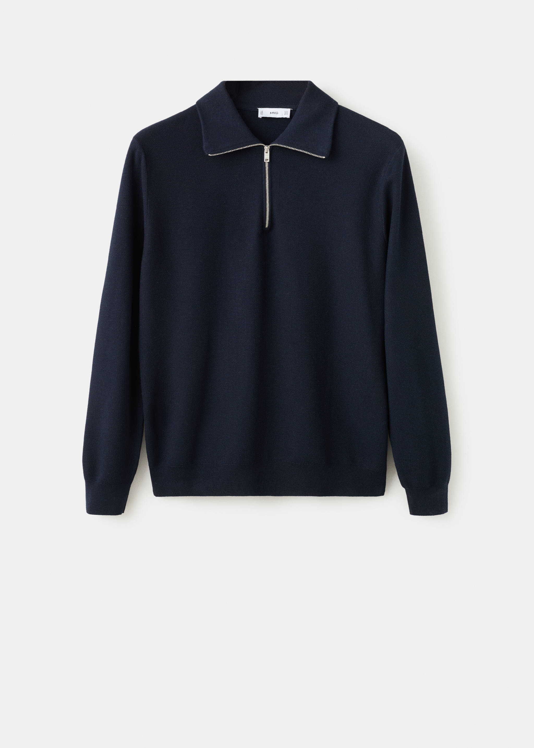 Jersey microestructura cuello cremallera - Artículo sin modelo