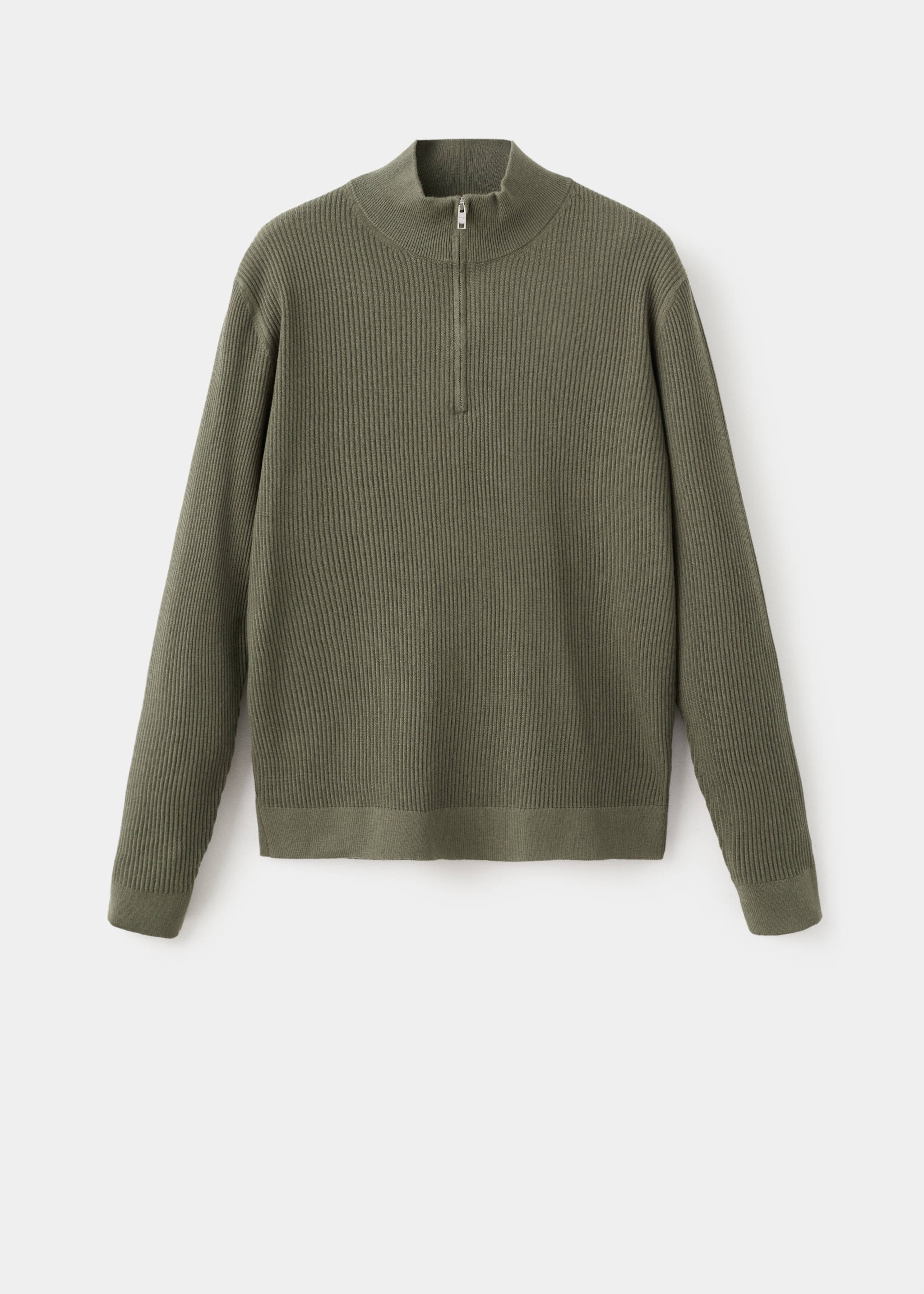 Jersey canalé cuello cremallera - Artículo sin modelo