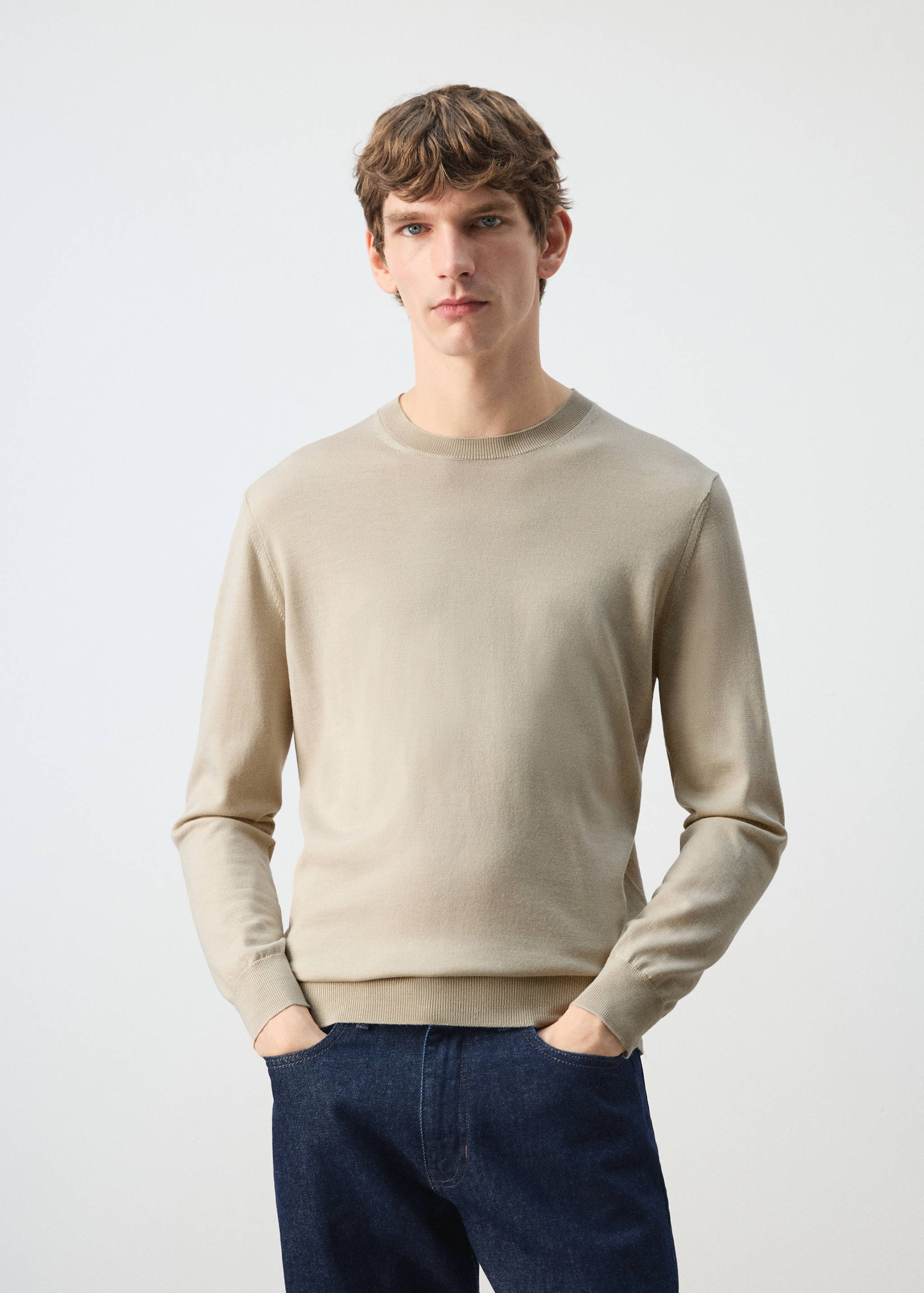 Jersey 100% lana punto fino - Plano medio