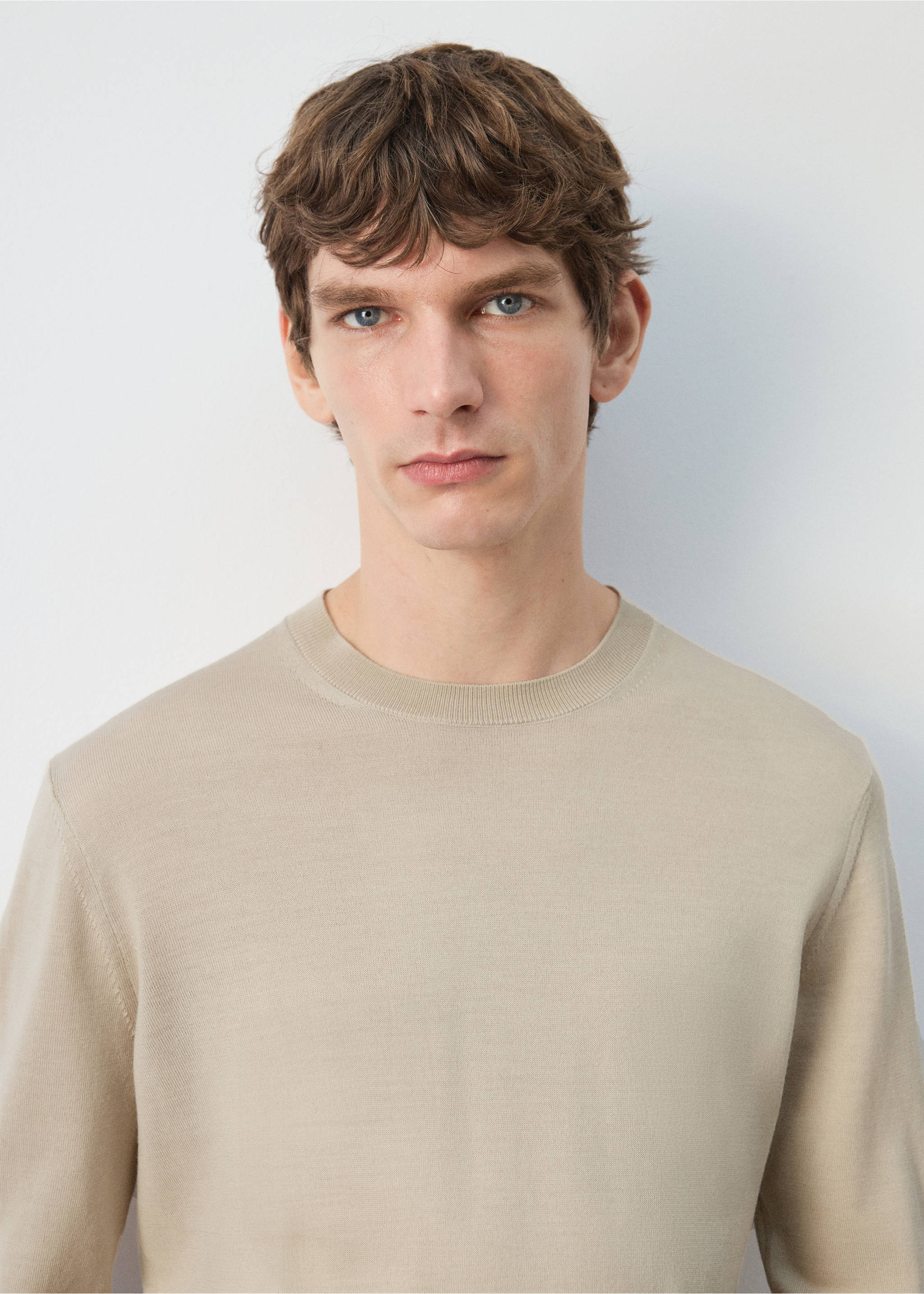 Jersei 100% llana punt fi - Detall de l'article 1, Beige. Ref: 27041284-01.