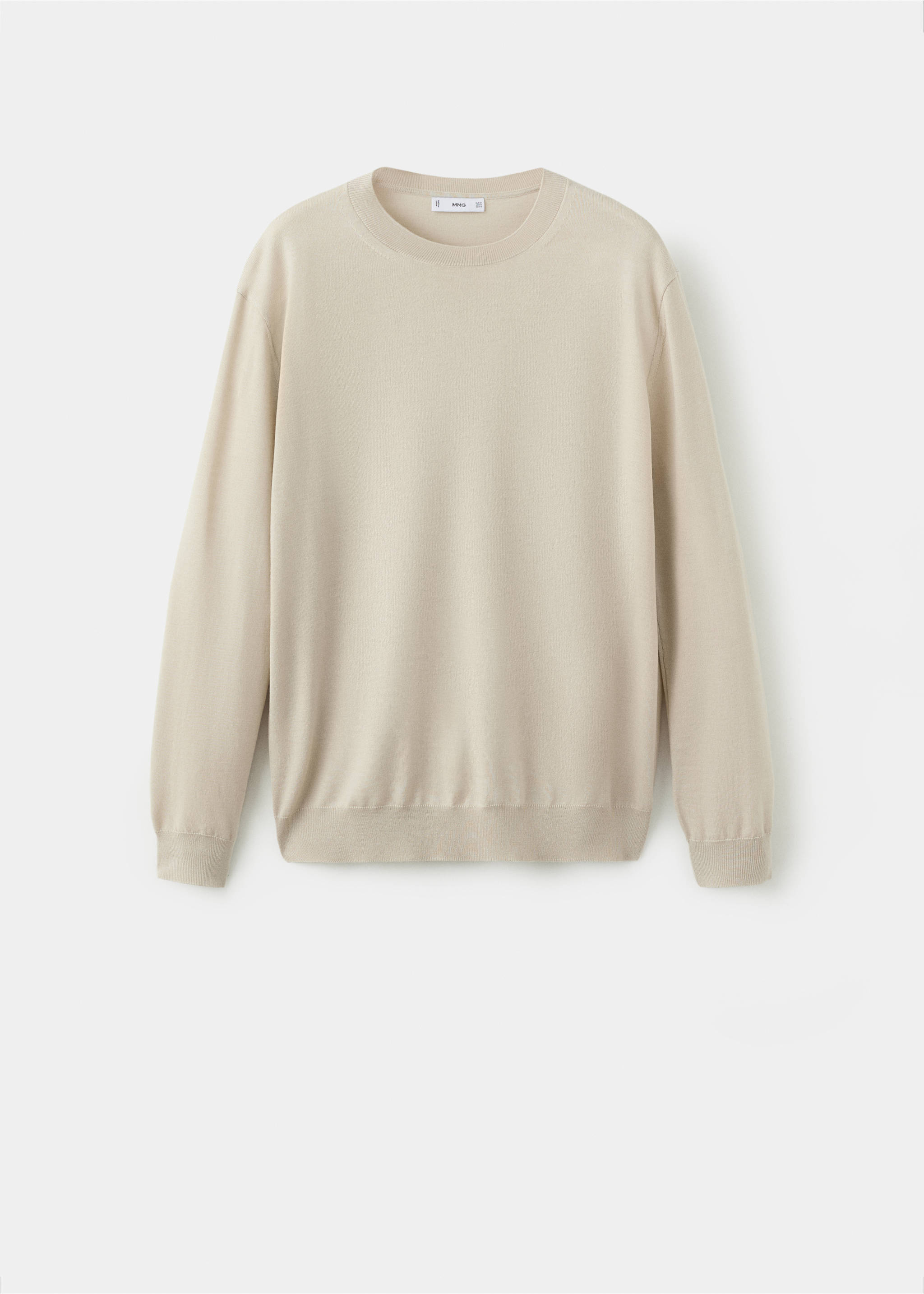 Jersei 100% llana punt fi - Article sense model, Beige. Ref: 27041284-01.