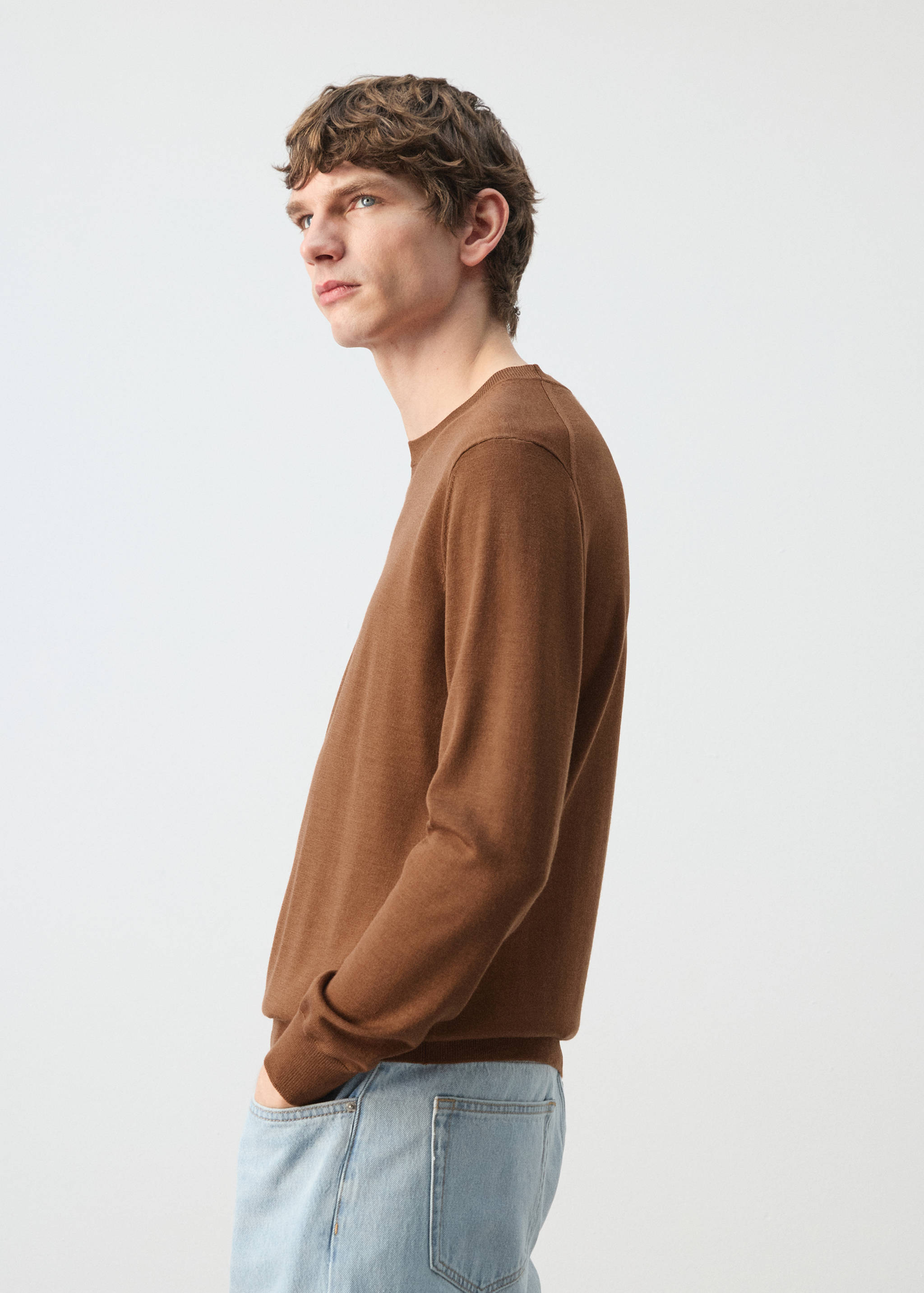100% wool fine-knit sweater - Details of the article 2