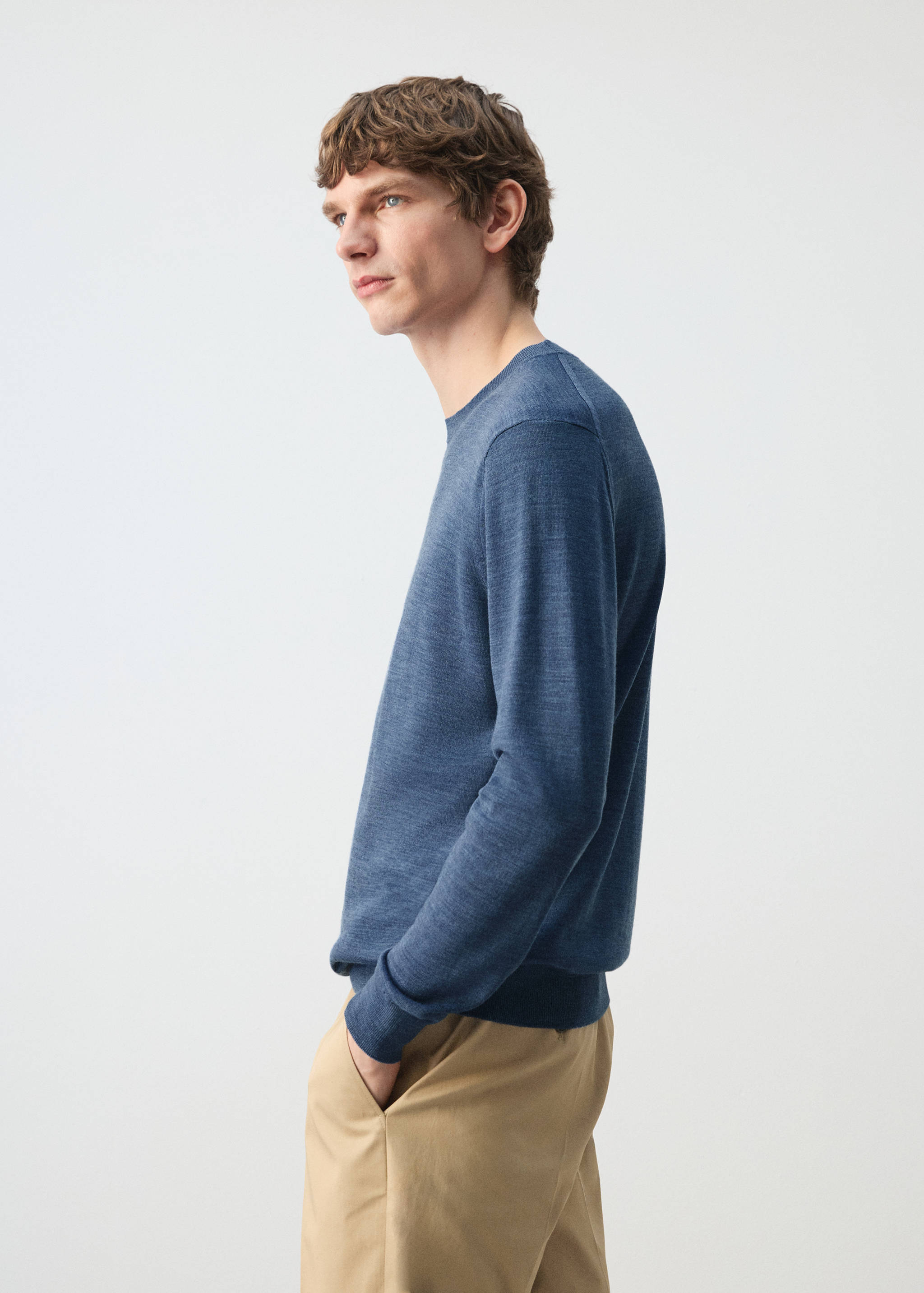 100% wool fine-knit sweater - Details of the article 2