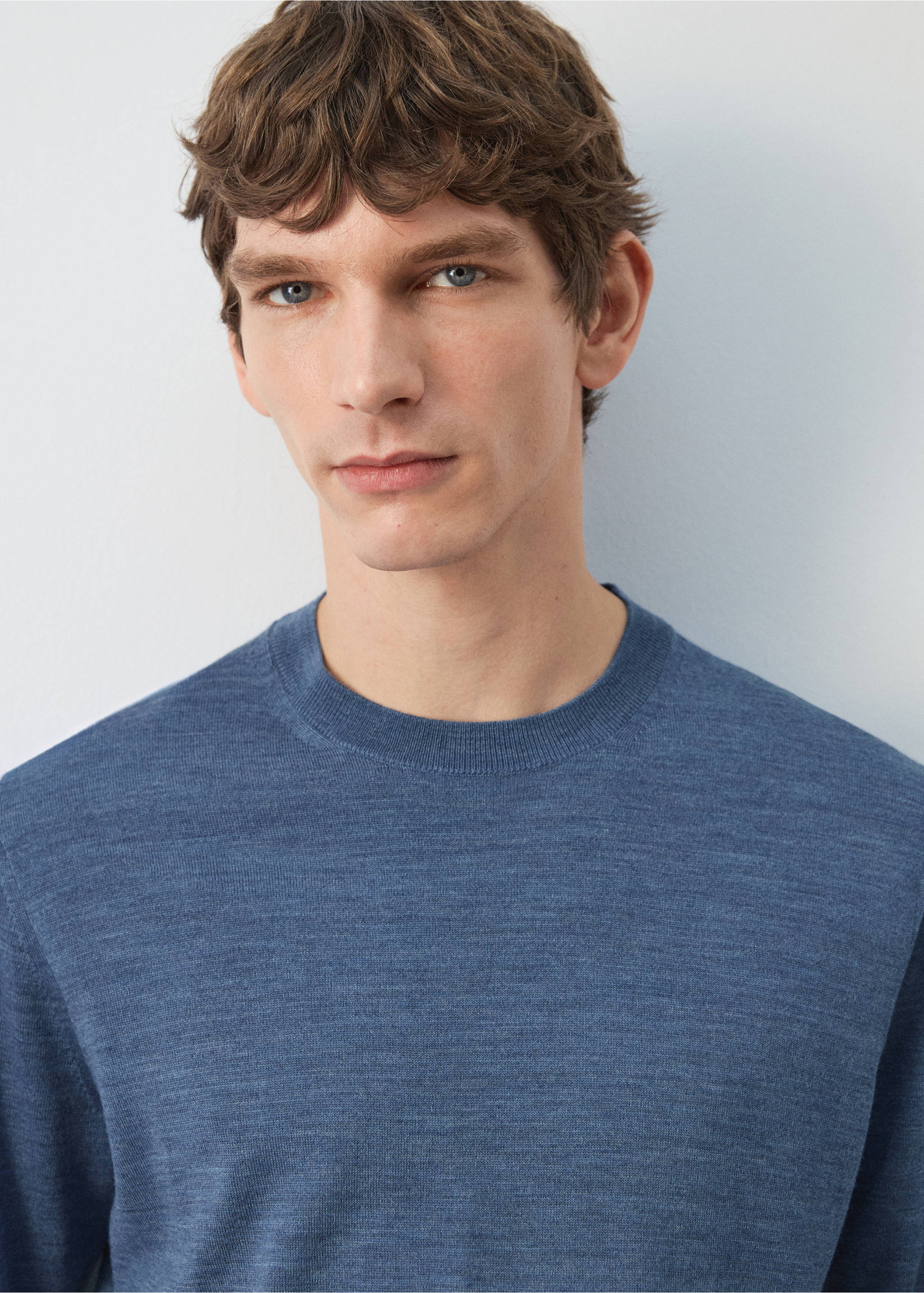 Jersei 100% llana punt fi - Detall de l'article 1, Blau indi. Ref: 27041284-01.