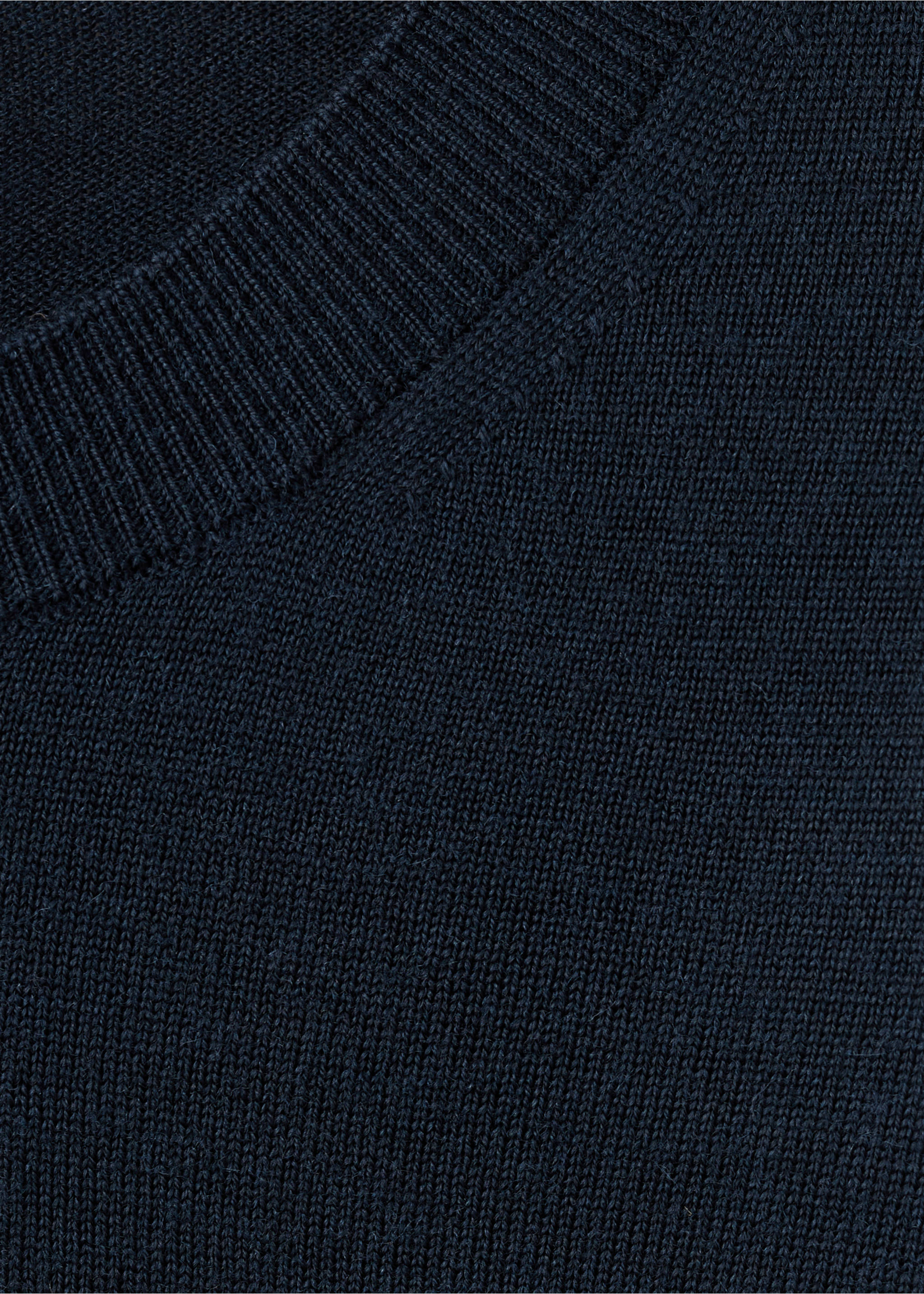 Jersey 100% lana punto fino - Detalle del artículo 8, Azul marino. Ref: 27041284-00.