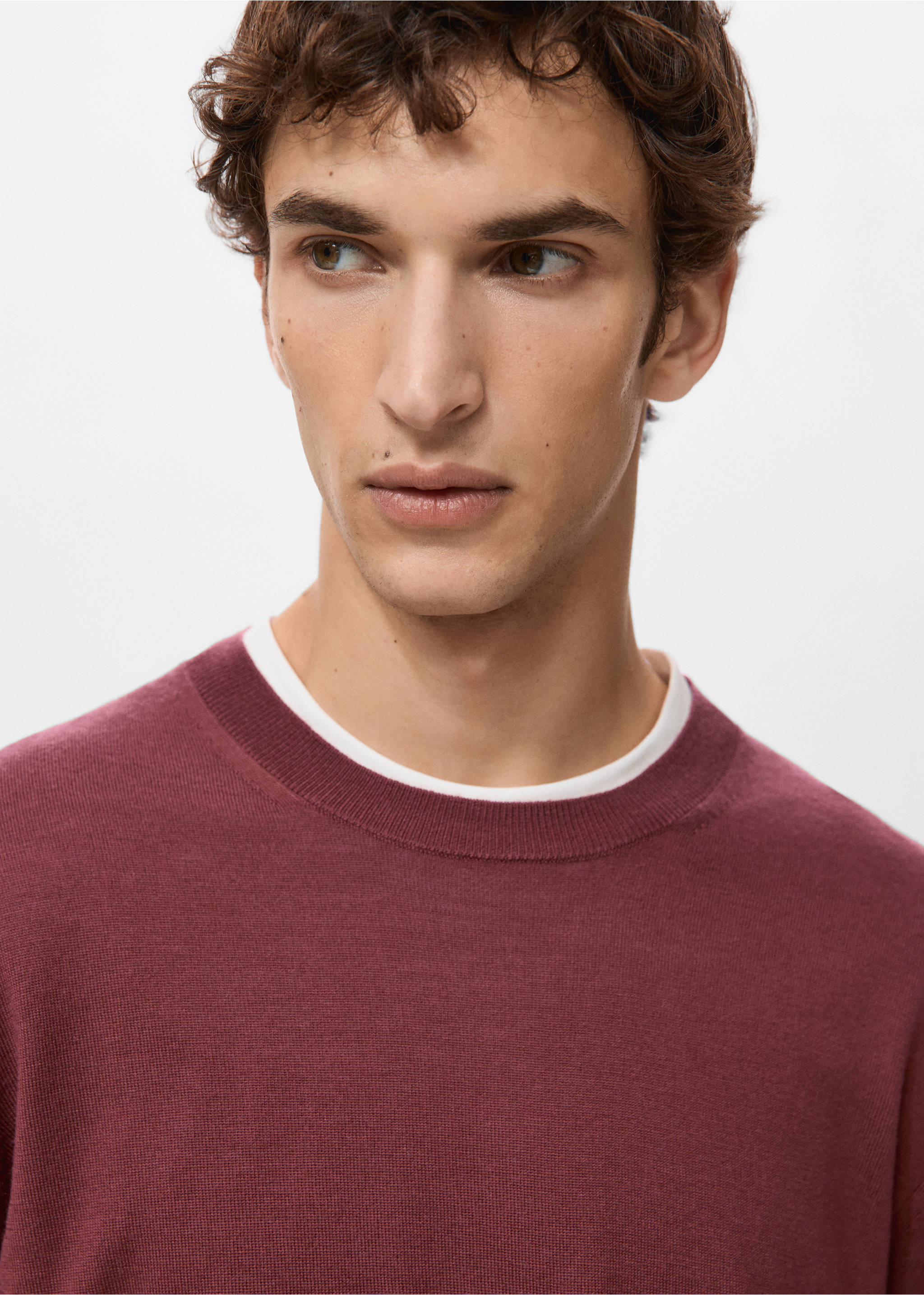 Jersei 100% llana punt fi - Detall de l'article 1, Cirera. Ref: 27041284-00.