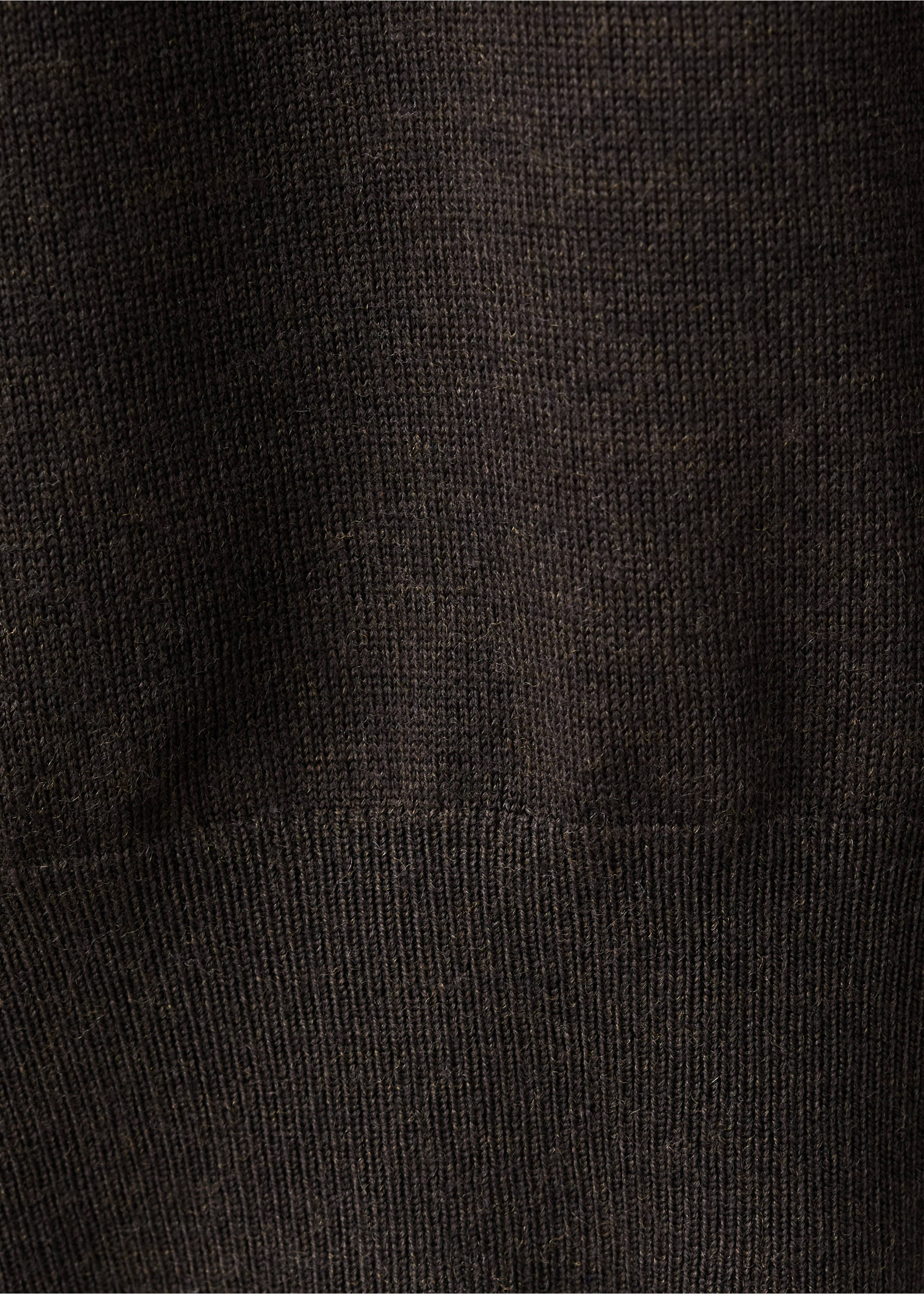 100% merino wool zip-neck sweater - Details of the article 0, Chocolate. Ref: 27041285-00.