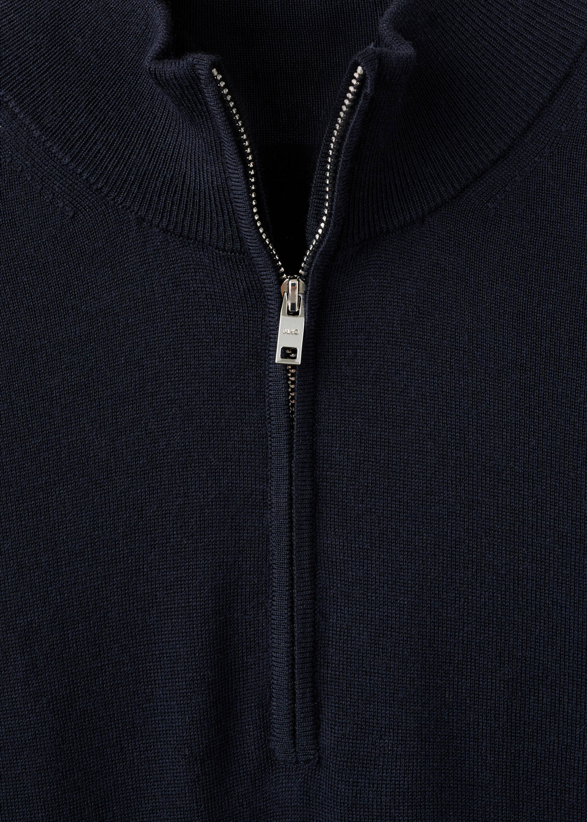 100% merino wool zip-neck sweater - Details of the article 8