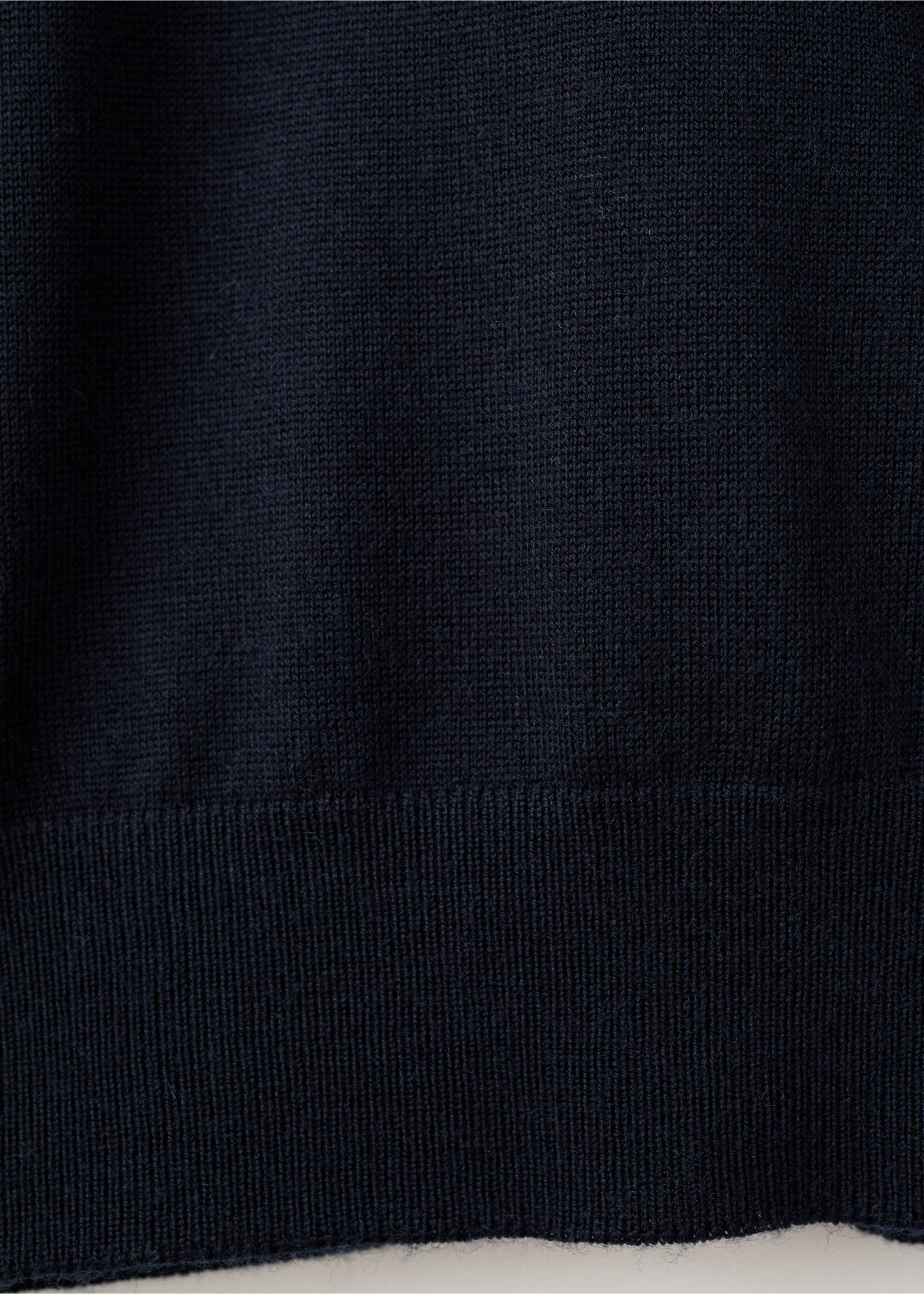 100% merino wool zip-neck sweater - Details of the article 0, Navy. Ref: 27041285-00.