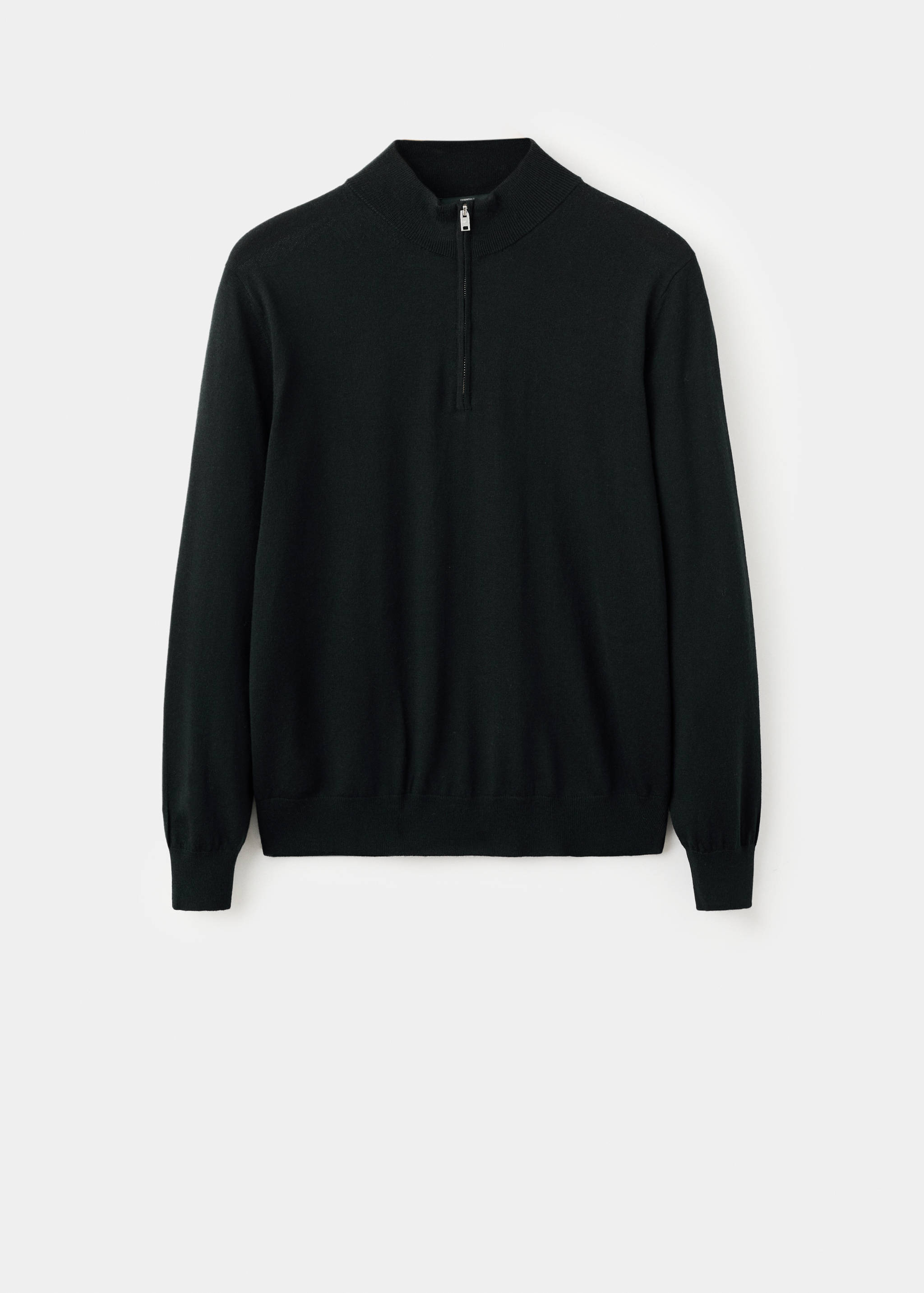100% merino wool zip-neck sweater - Article without model