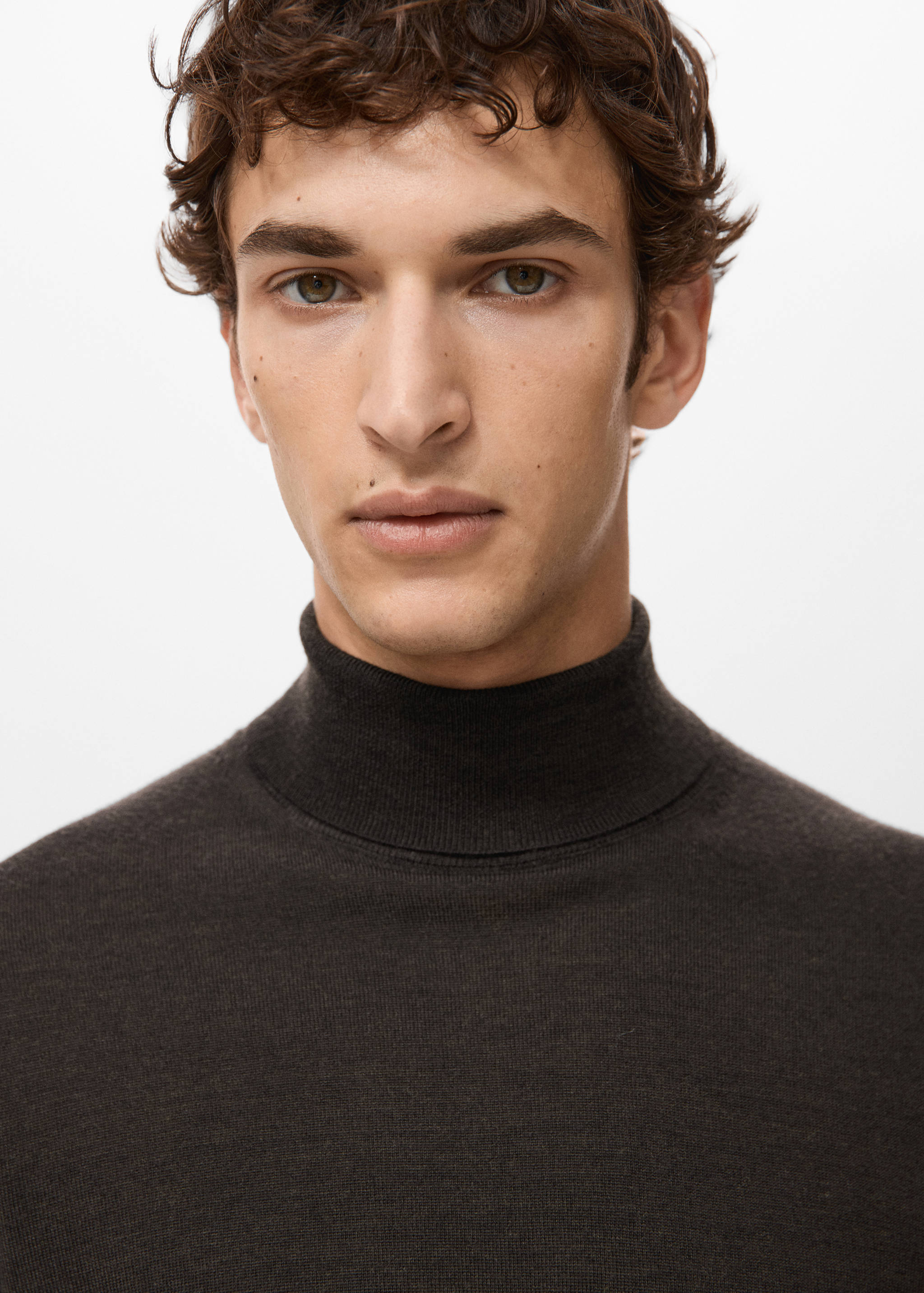 100% merino wool roll neck jumper - Details of the article 1