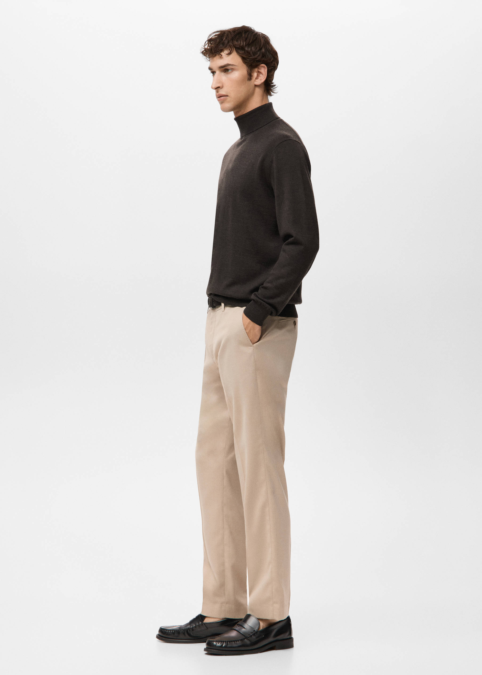 100% merino wool roll neck jumper - Details of the article 2