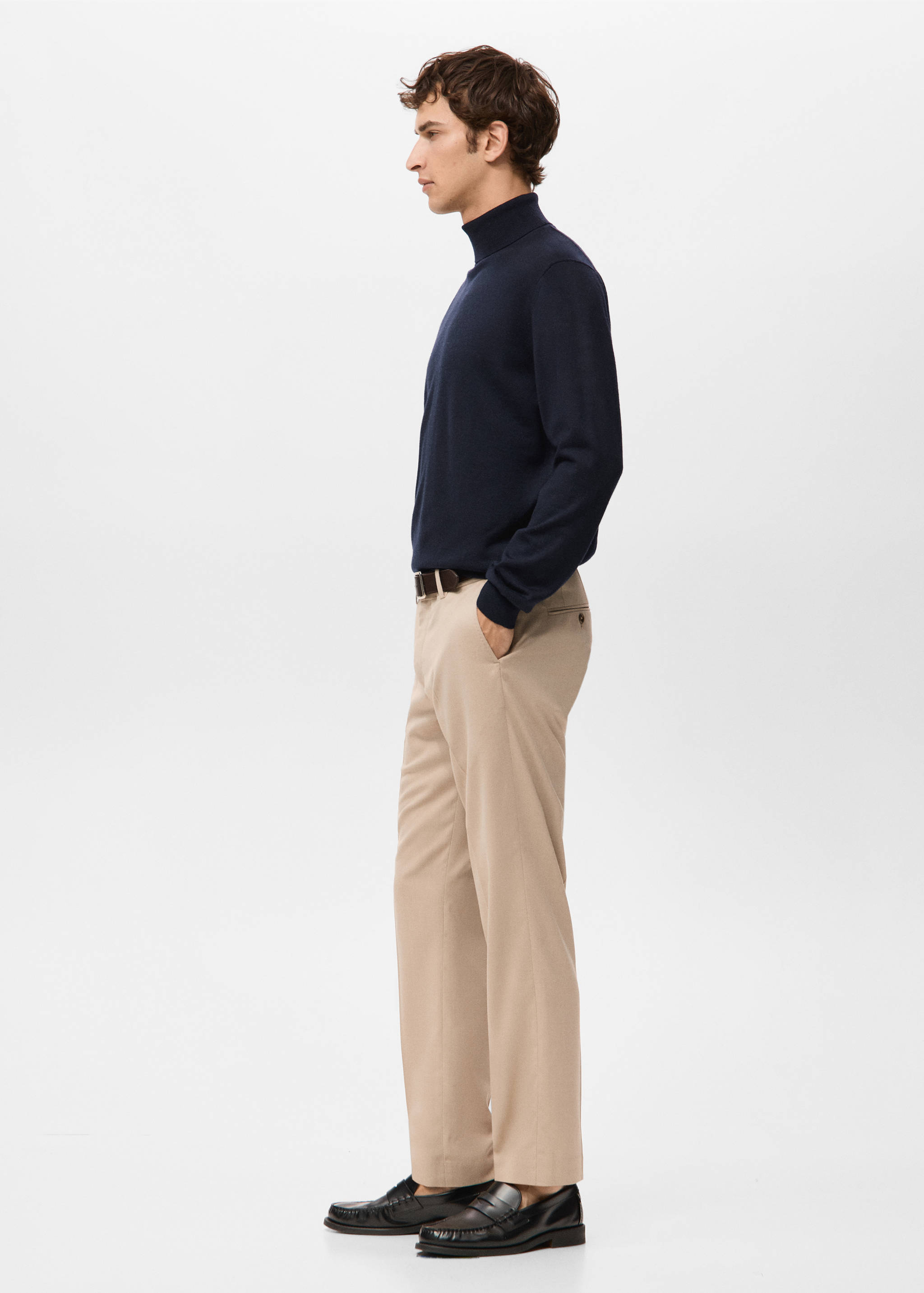 100% merino wool roll neck jumper - Details of the article 2