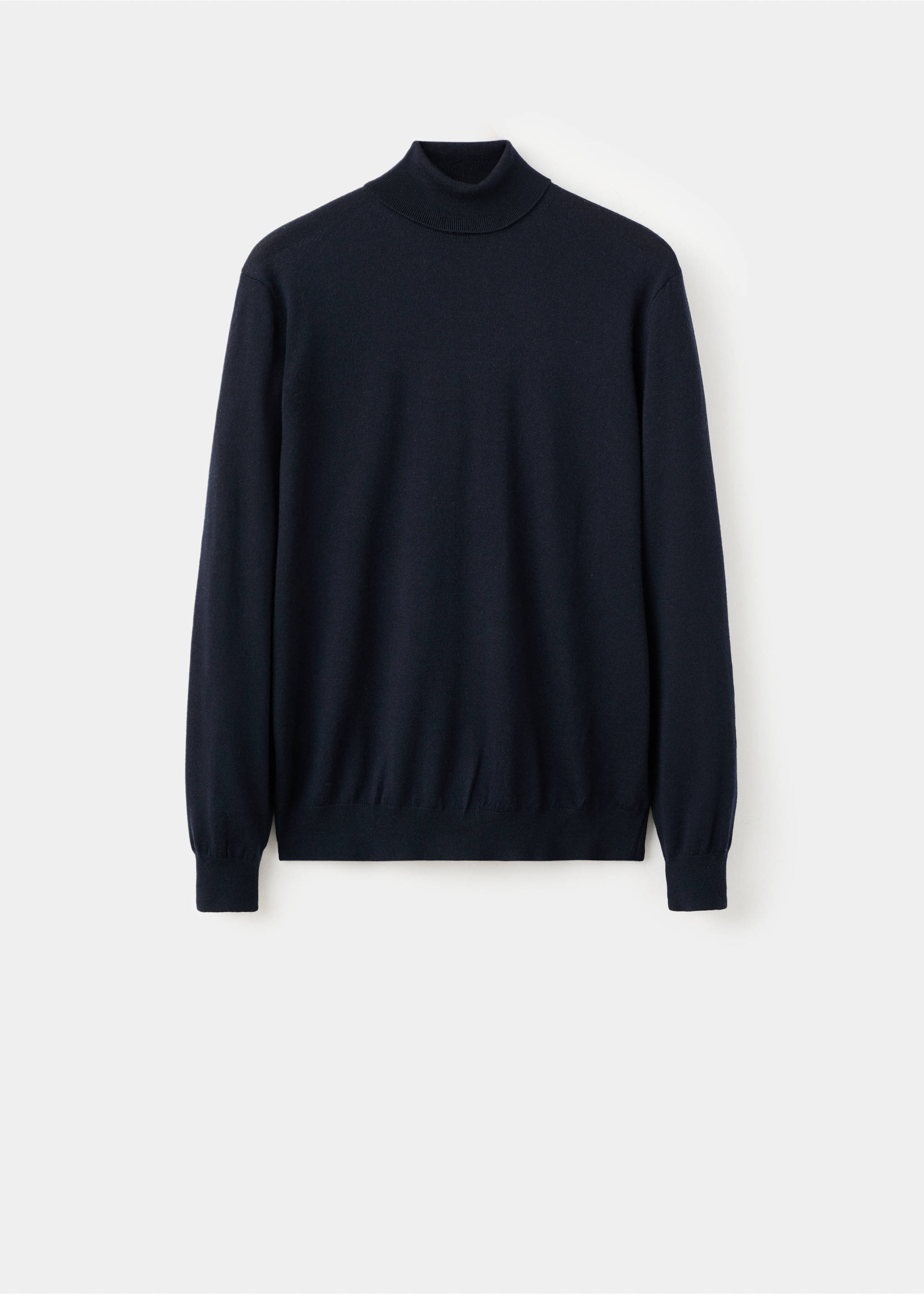 100% merino wool roll neck jumper - Article without model, Navy. Ref: 27041286-00.